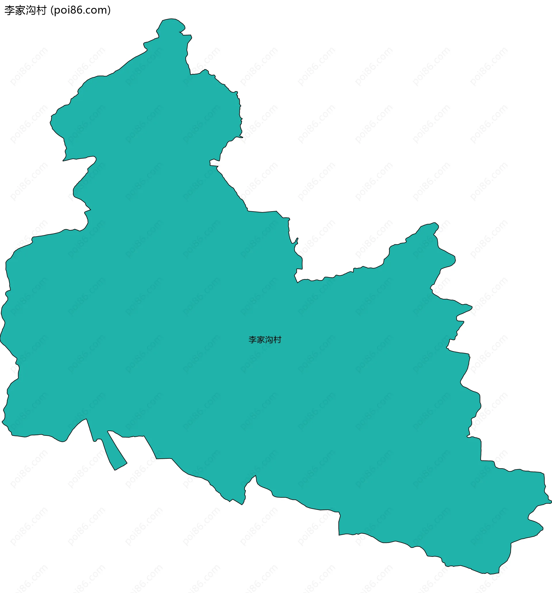 李家沟村边界地图