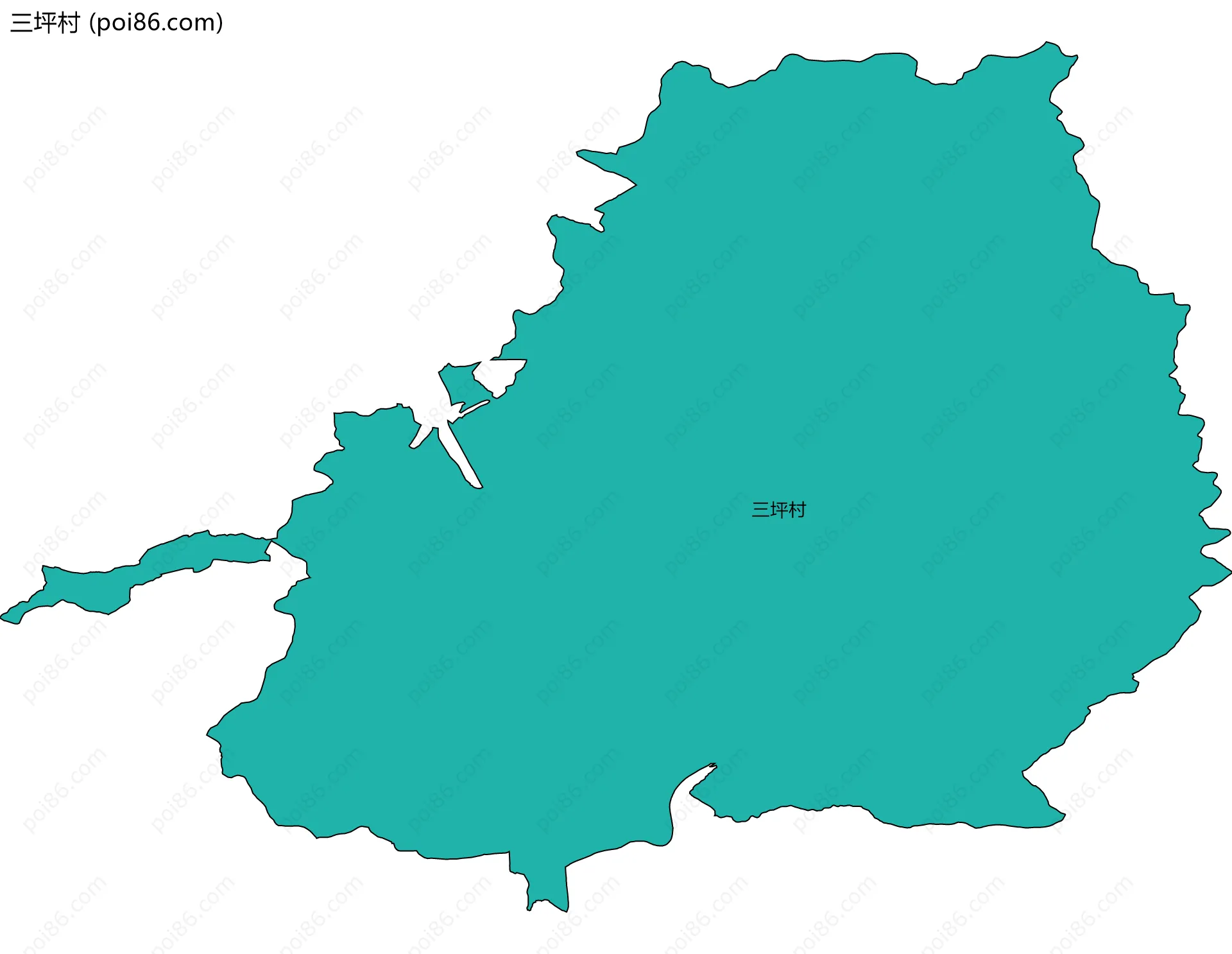 三坪村边界地图