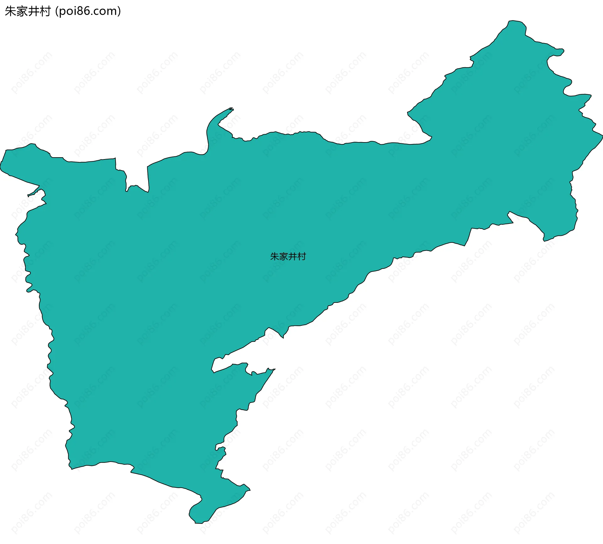 朱家井村边界地图