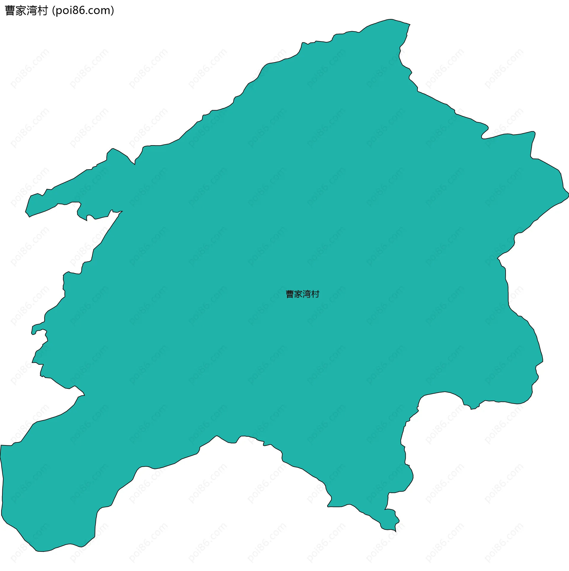 曹家湾村边界地图