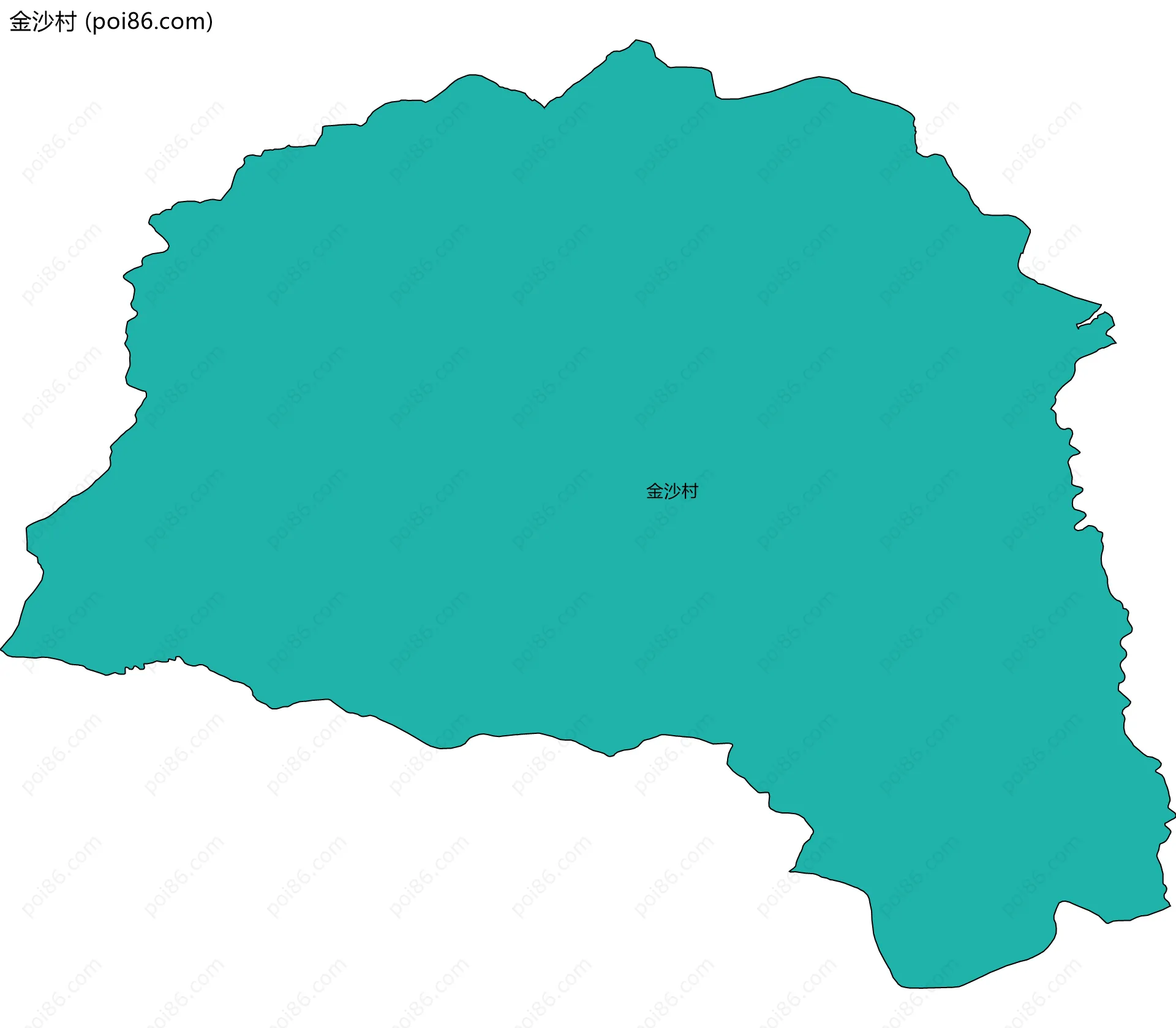 金沙村边界地图