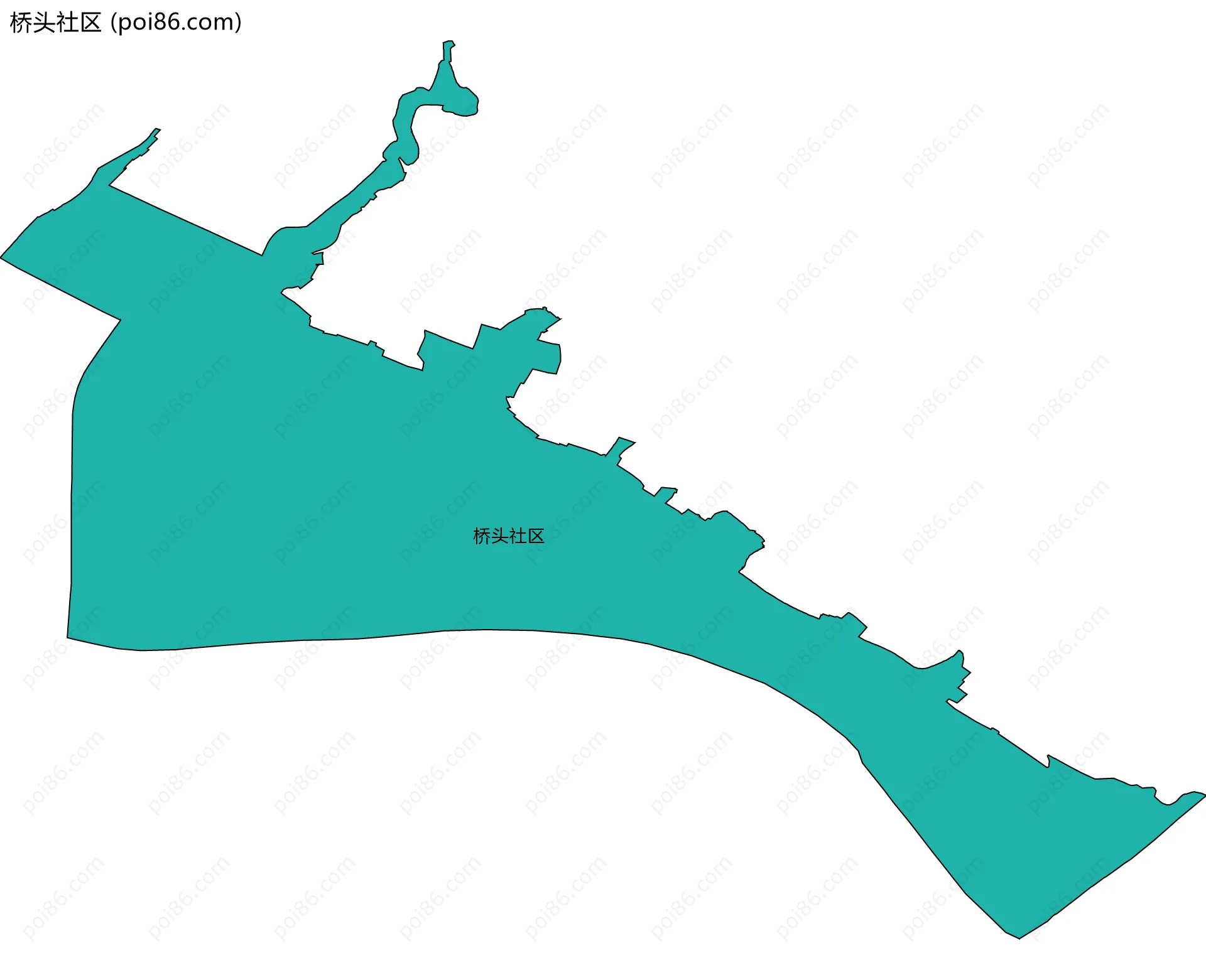 桥头社区边界地图