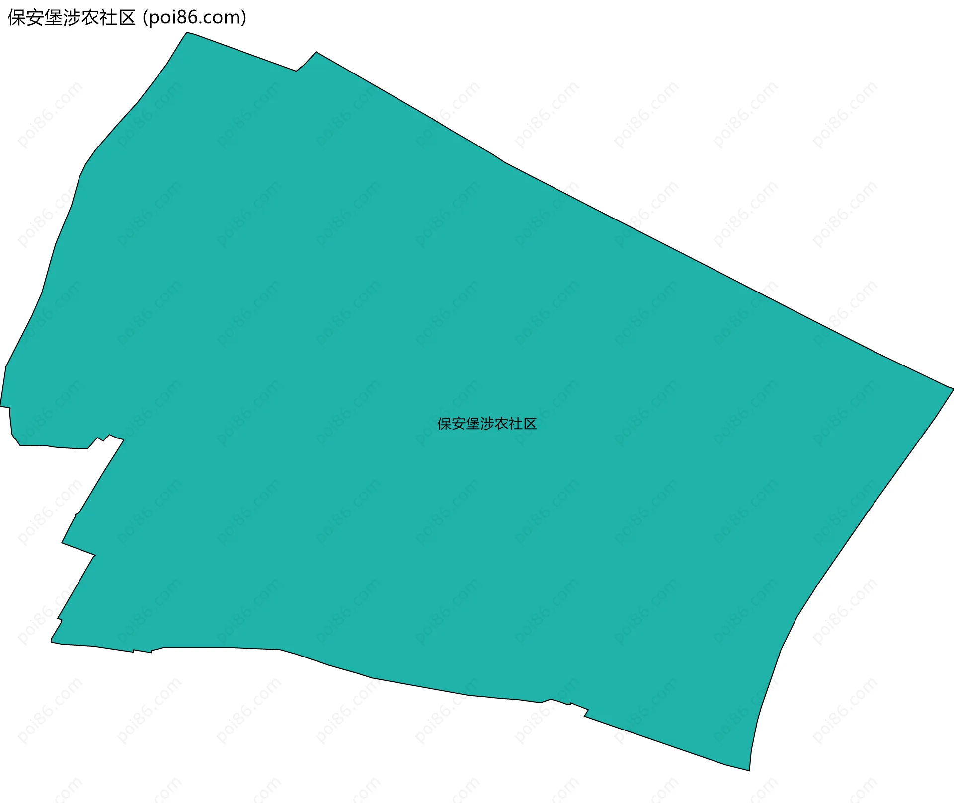 保安堡涉农社区边界地图