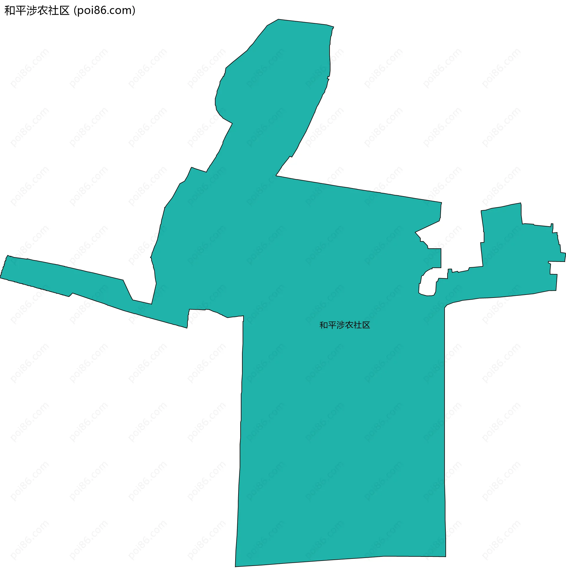 和平涉农社区边界地图