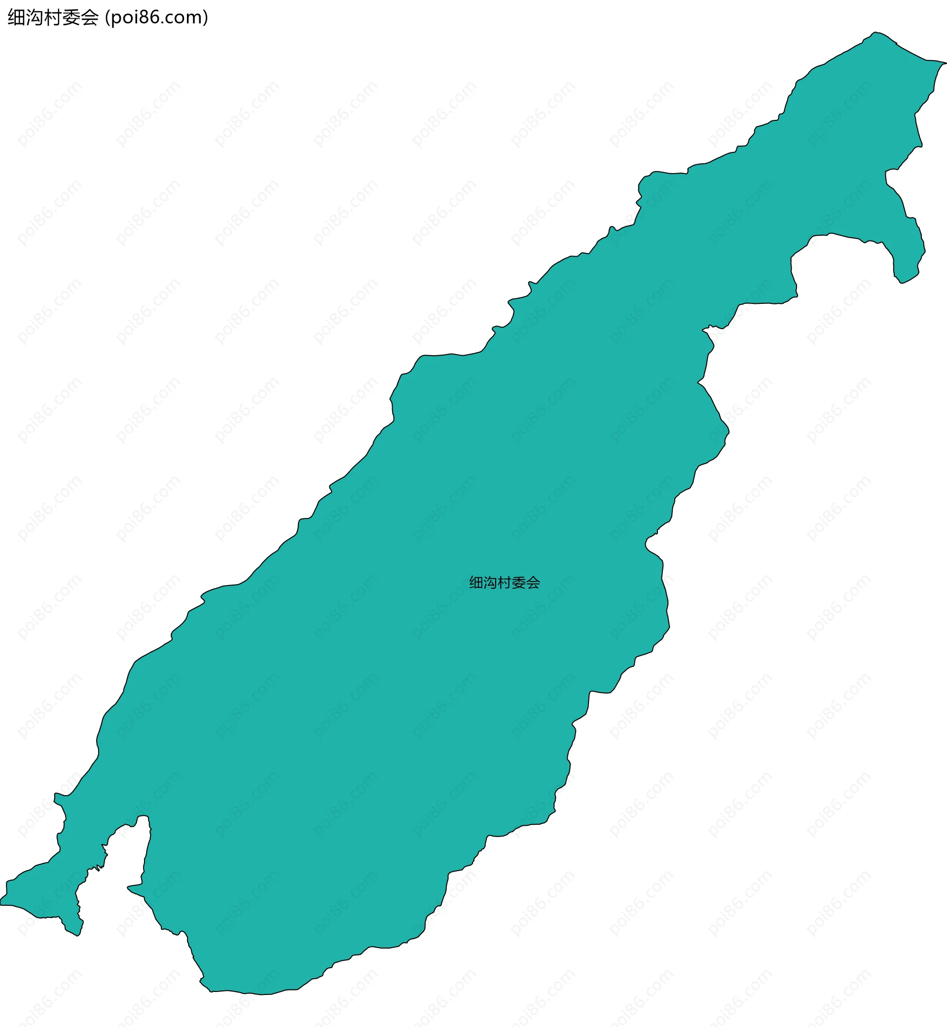 细沟村委会边界地图
