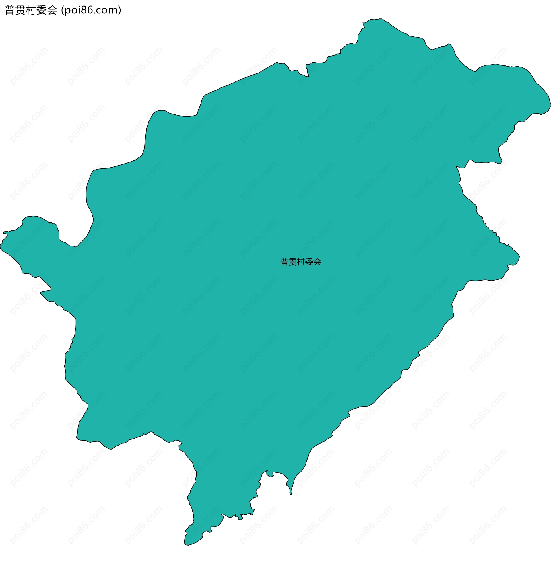普贯村委会边界地图
