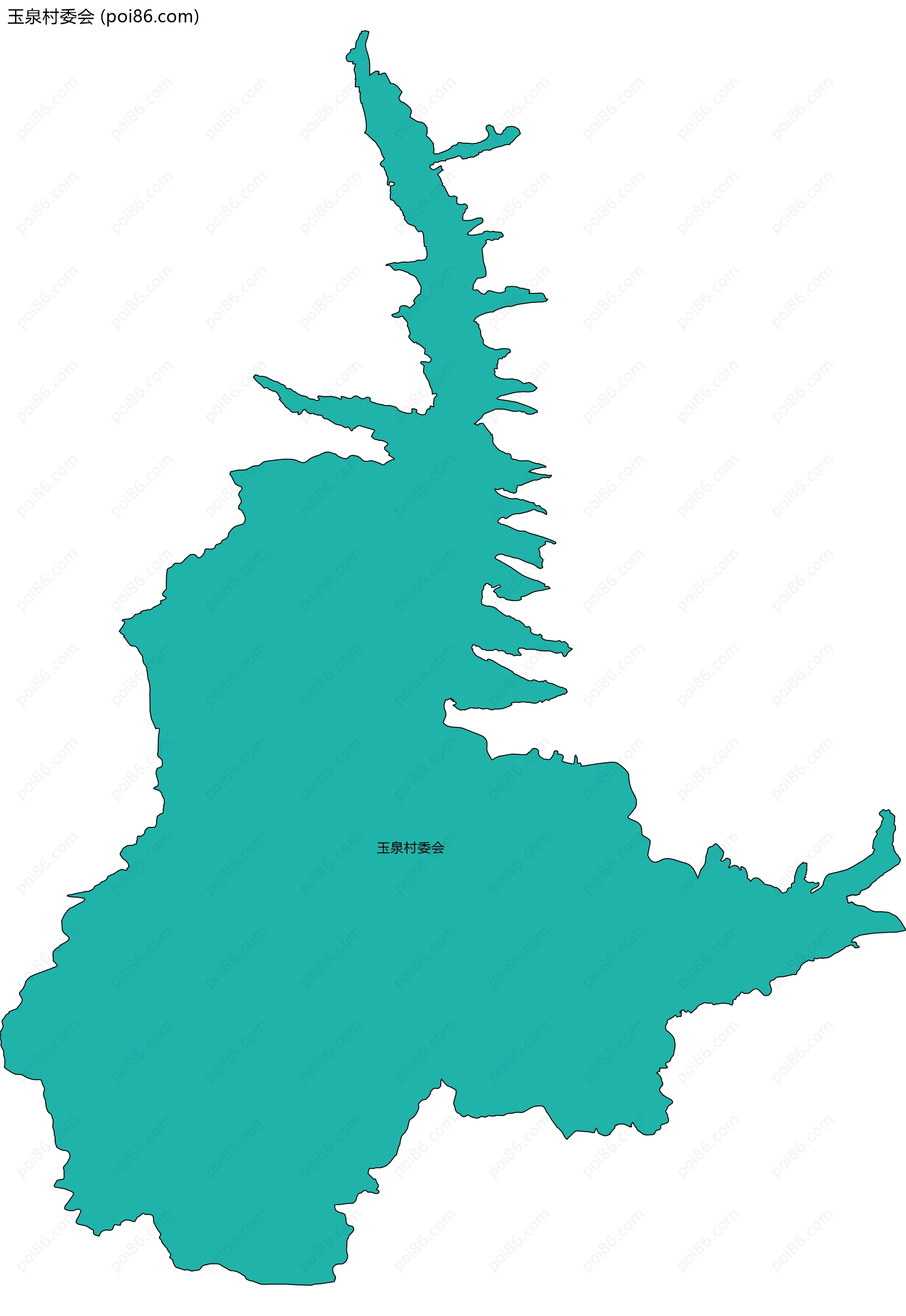 玉泉村委会边界地图