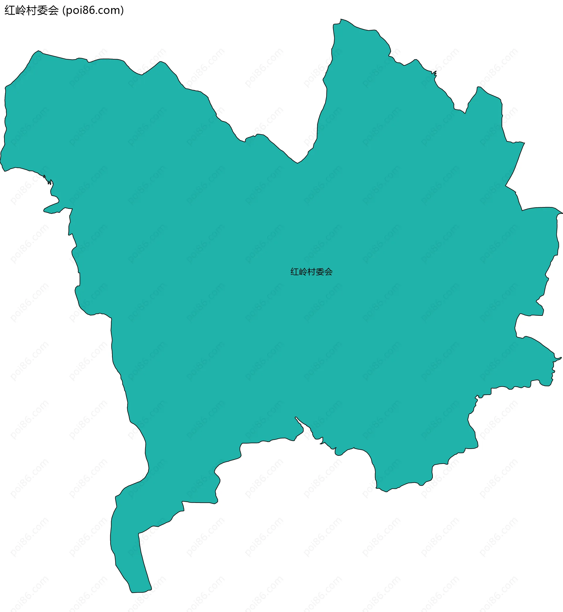 红岭村委会边界地图