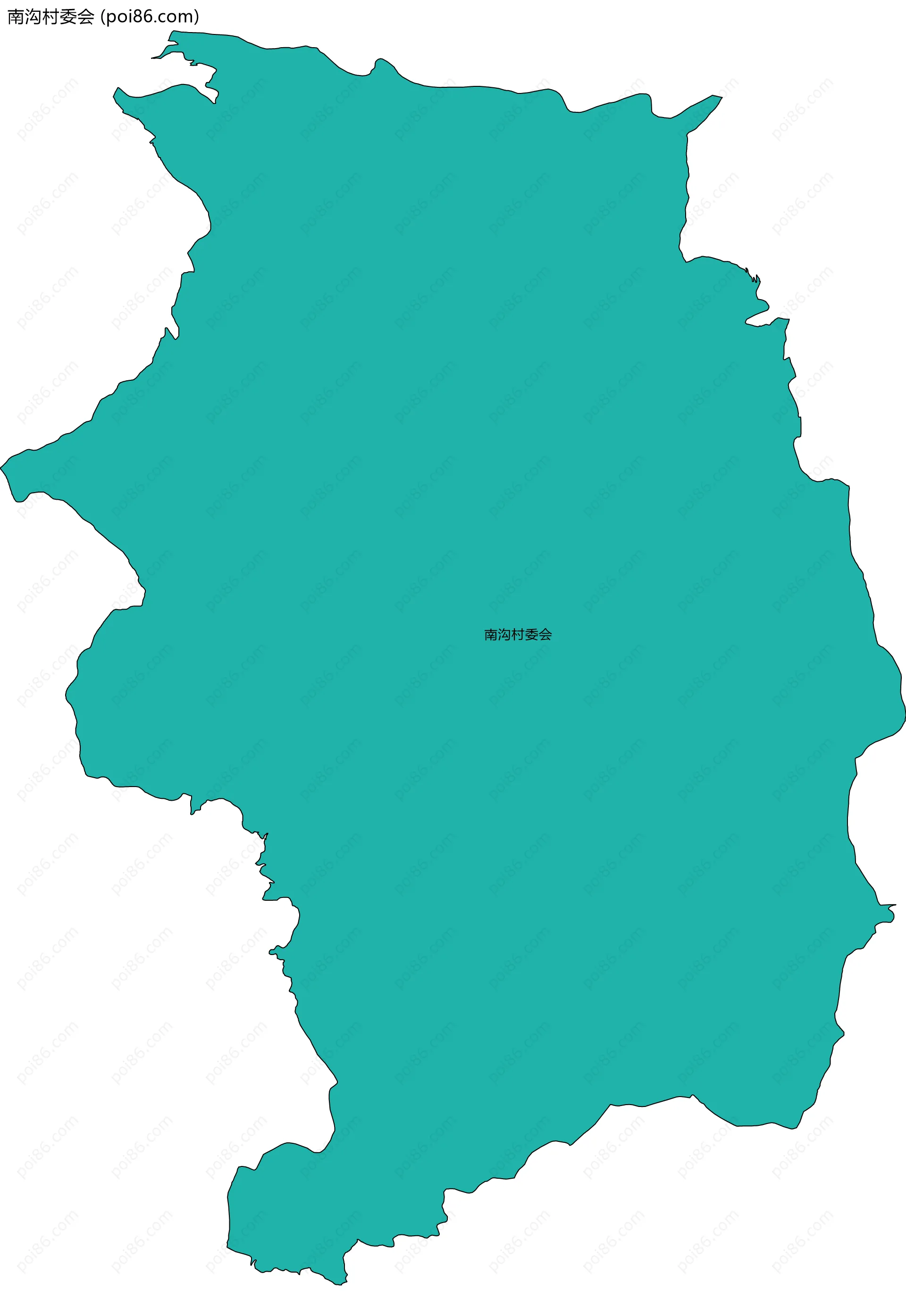 南沟村委会边界地图