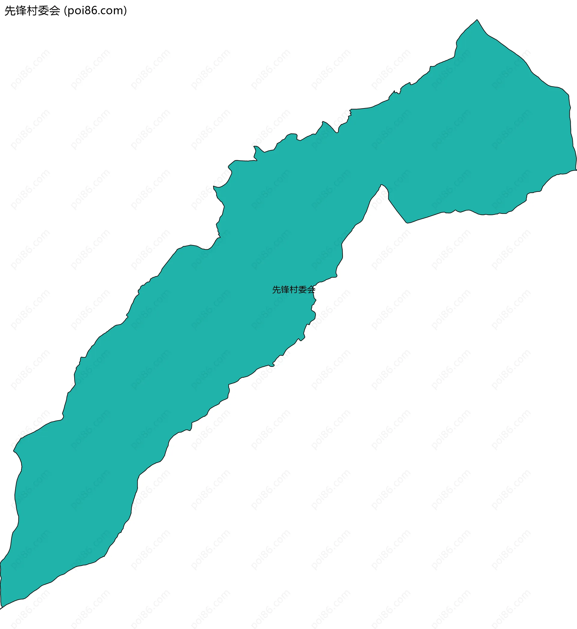 先锋村委会边界地图