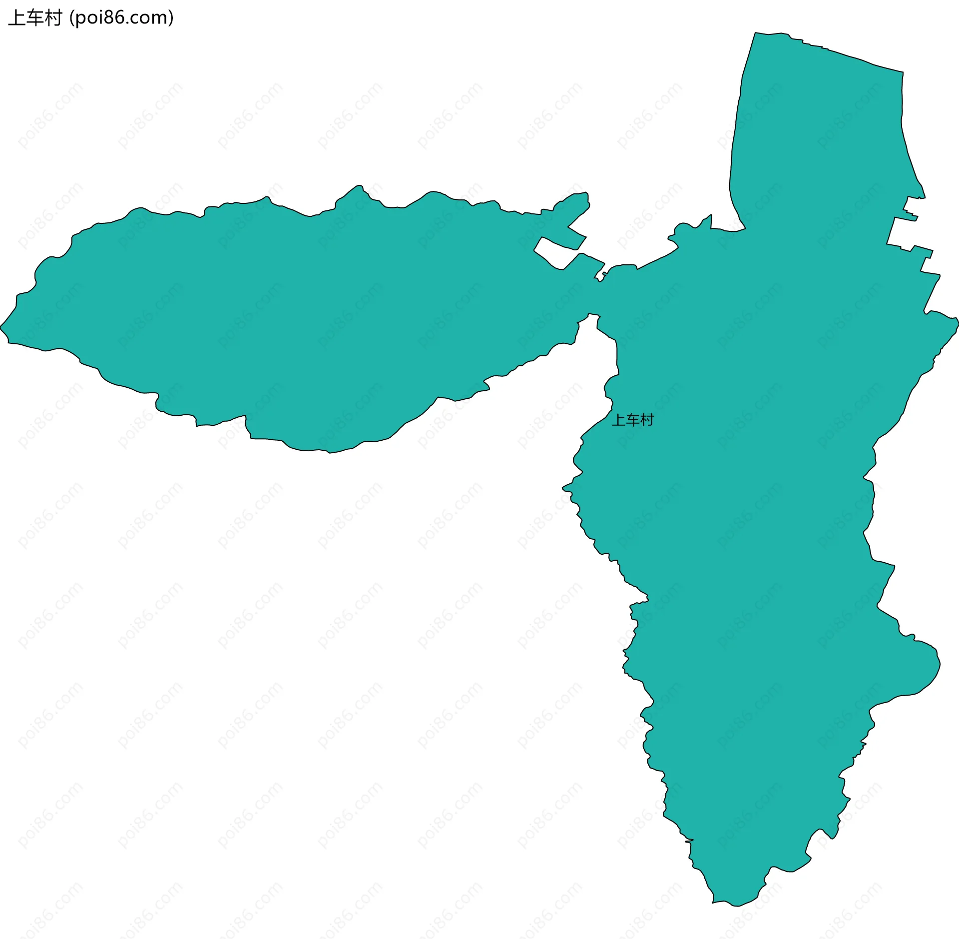 上车村边界地图