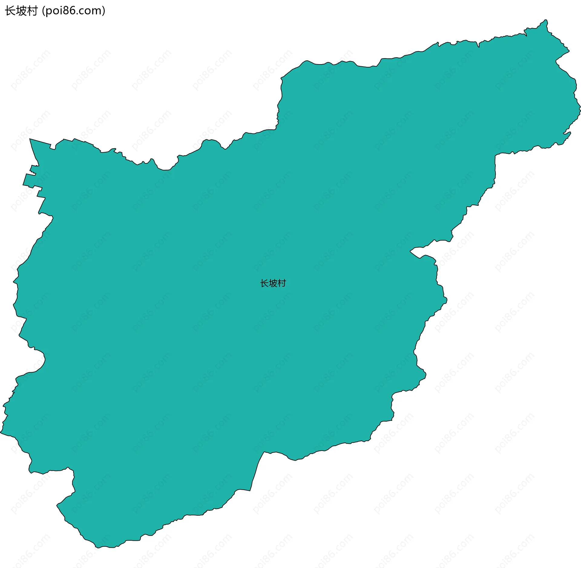 长坡村边界地图