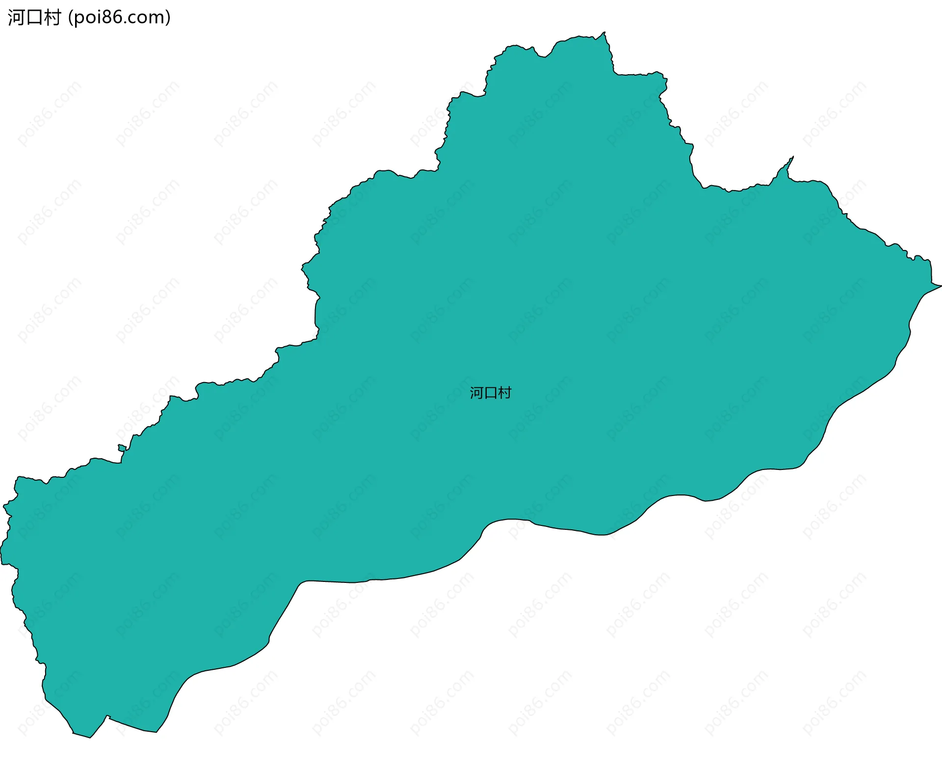 河口村边界地图