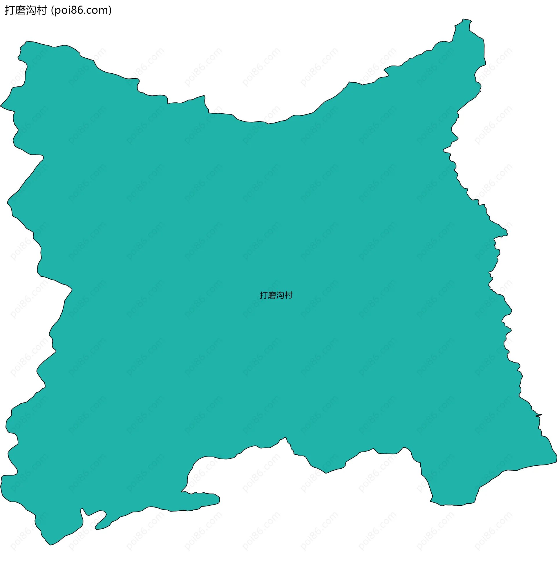 打磨沟村边界地图