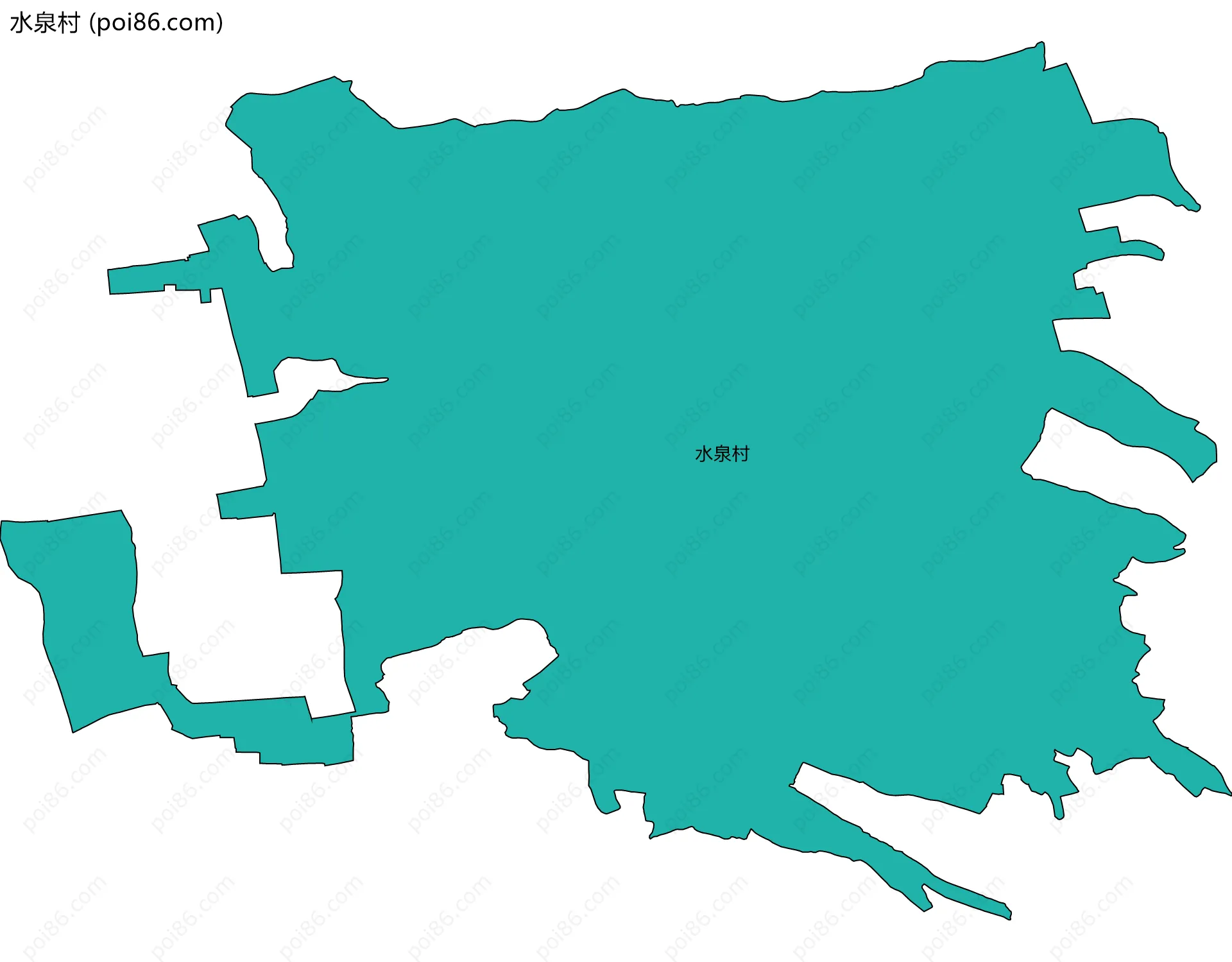 水泉村边界地图