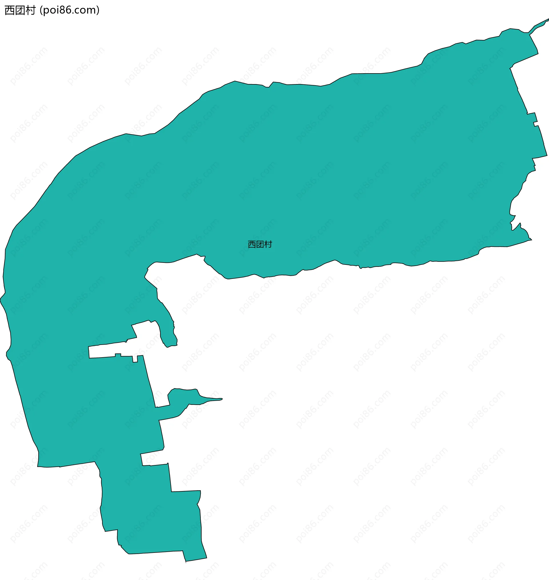 西团村边界地图