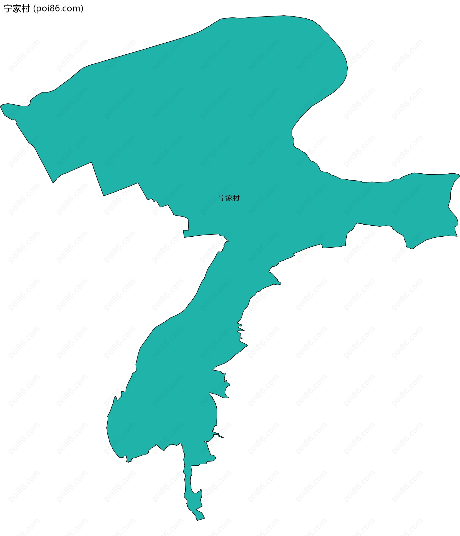 宁家村边界地图