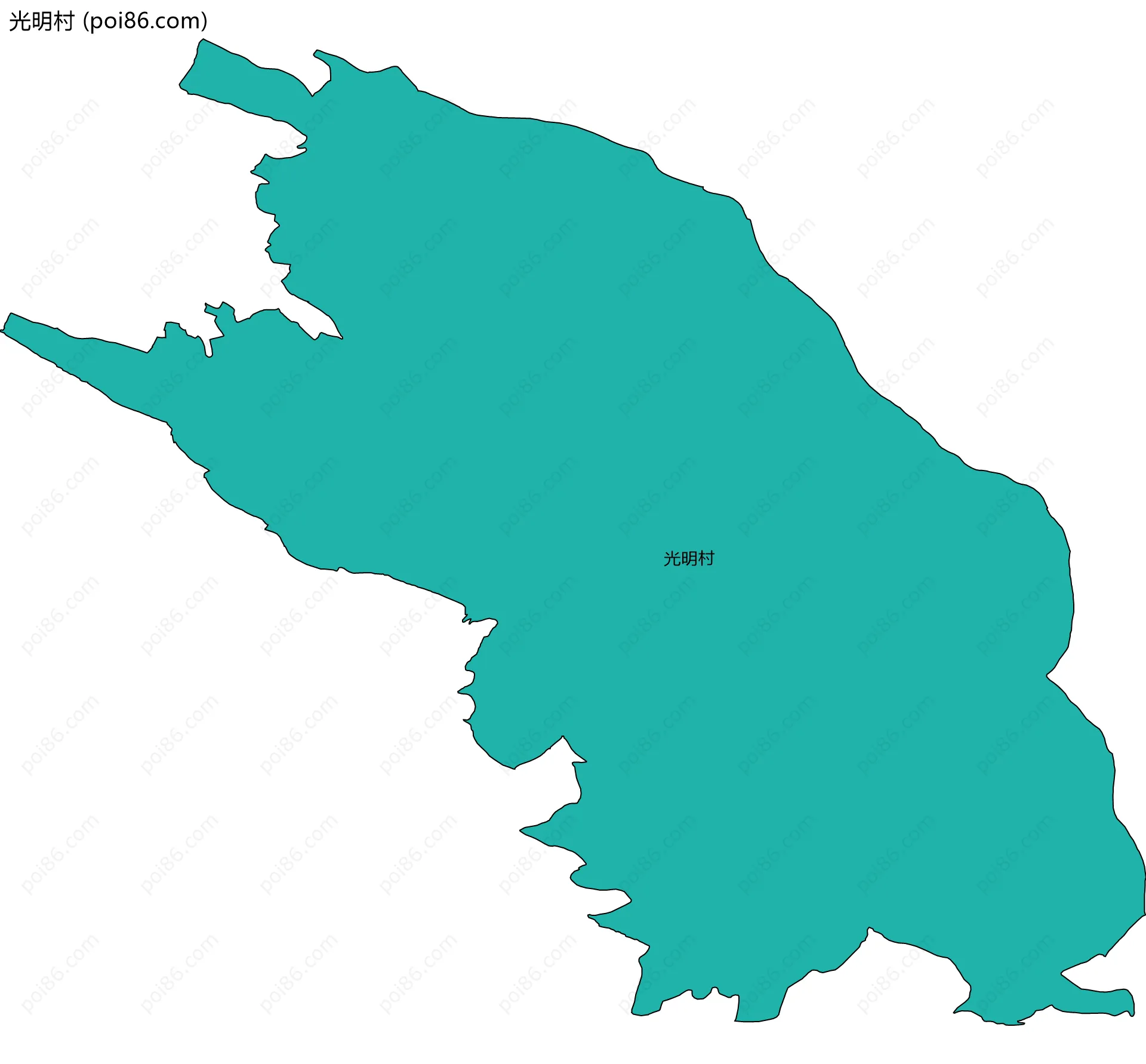 光明村边界地图