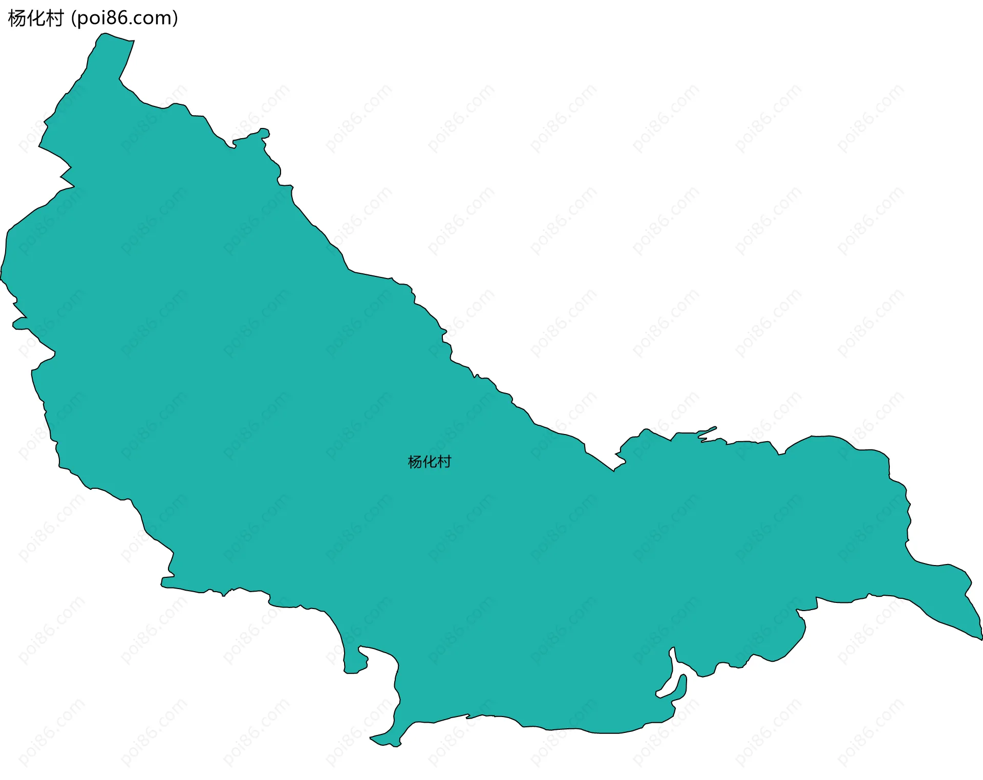杨化村边界地图