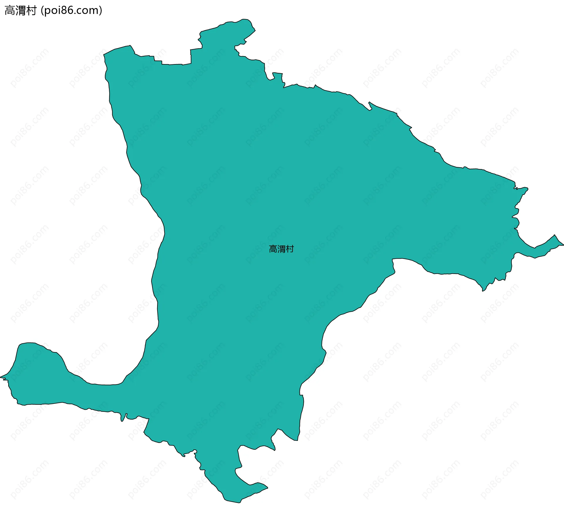 高渭村边界地图