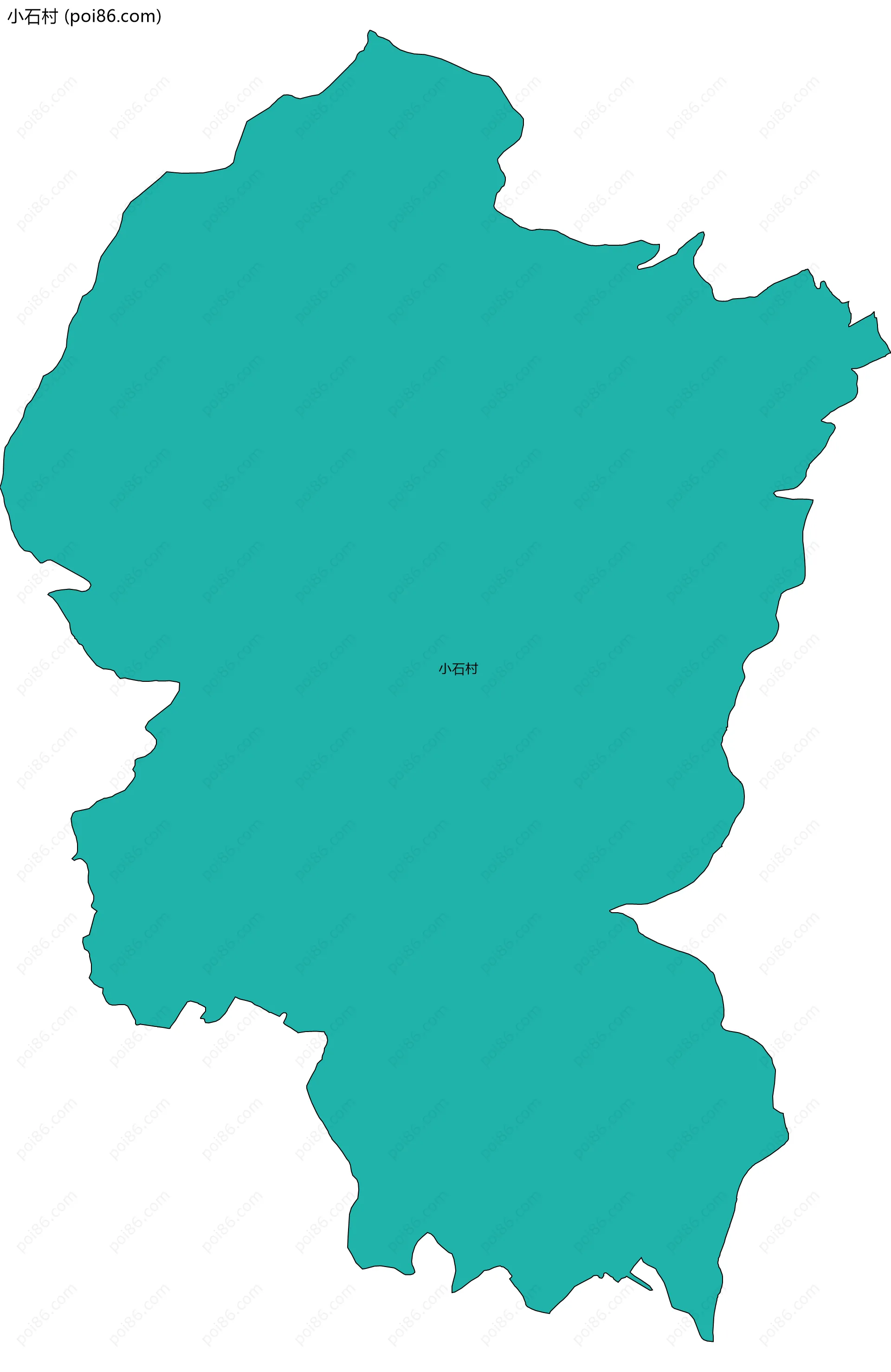 小石村边界地图