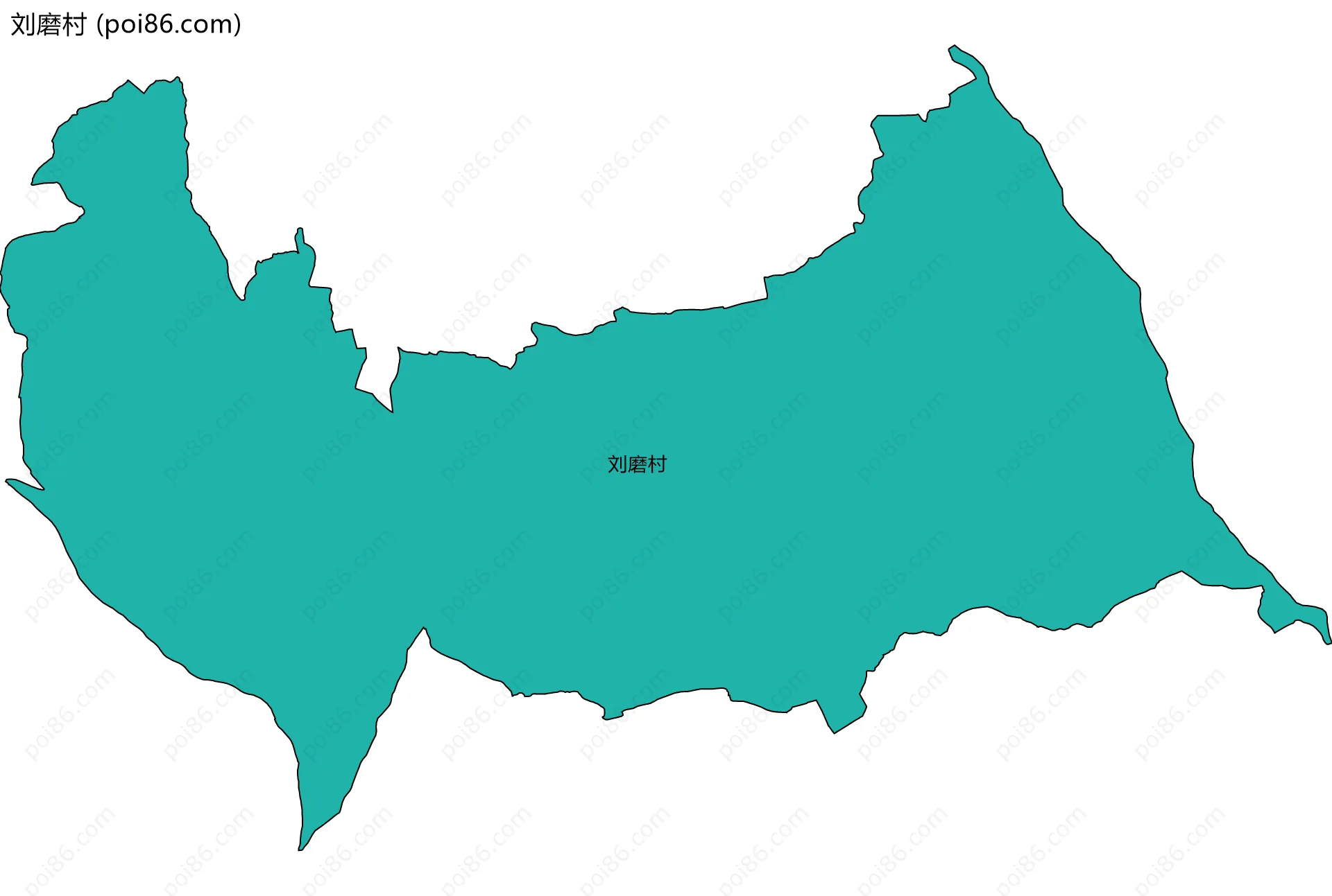 刘磨村边界地图