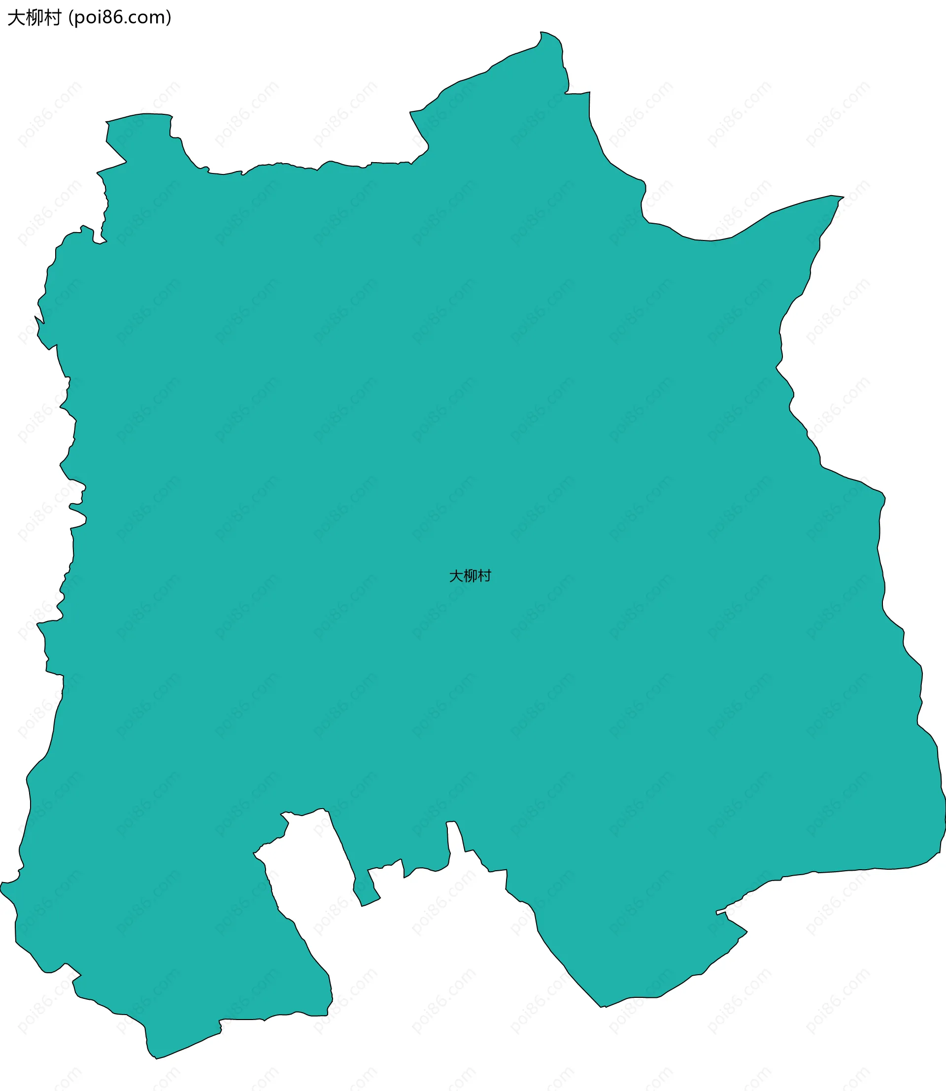 大柳村边界地图