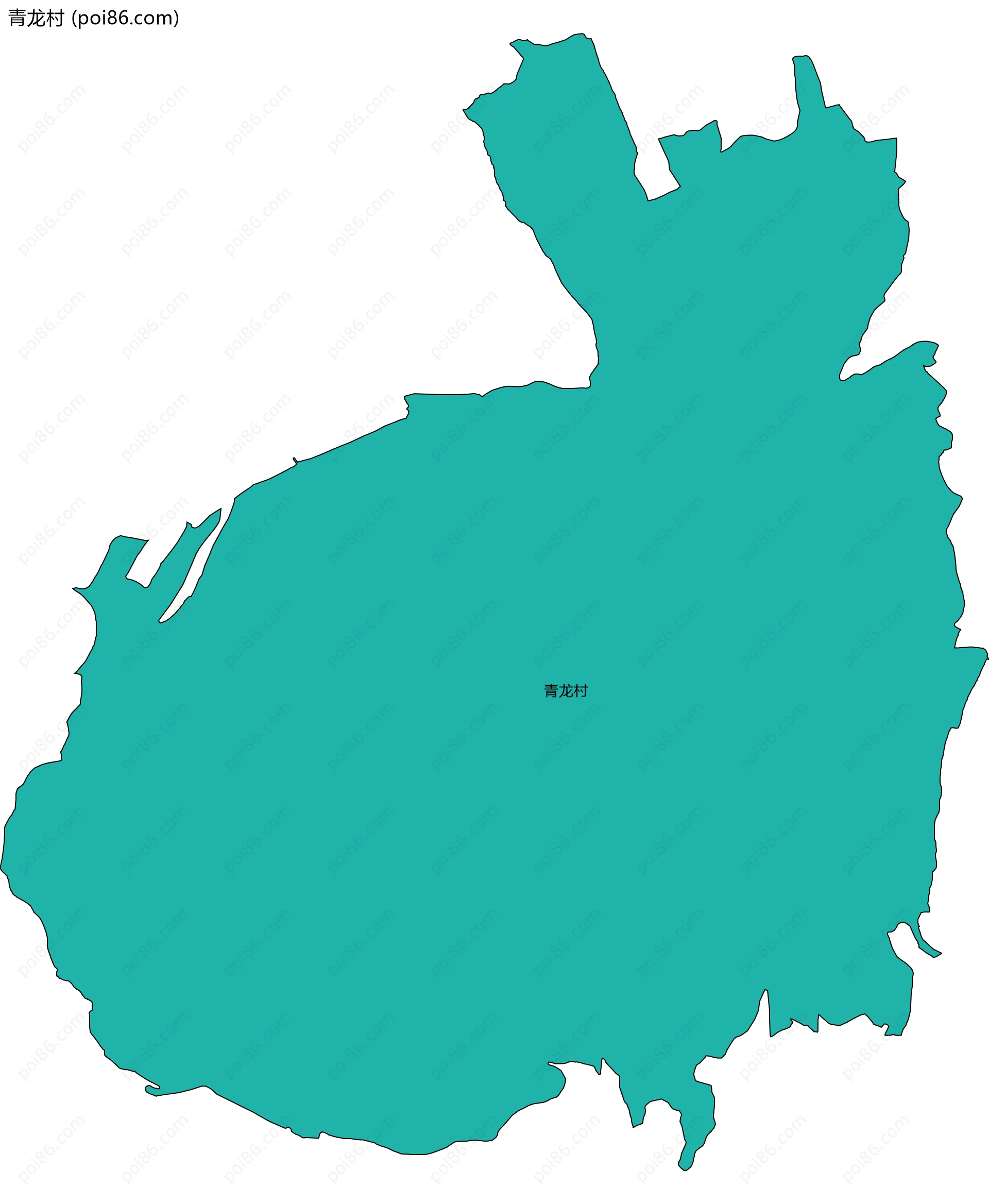 青龙村边界地图