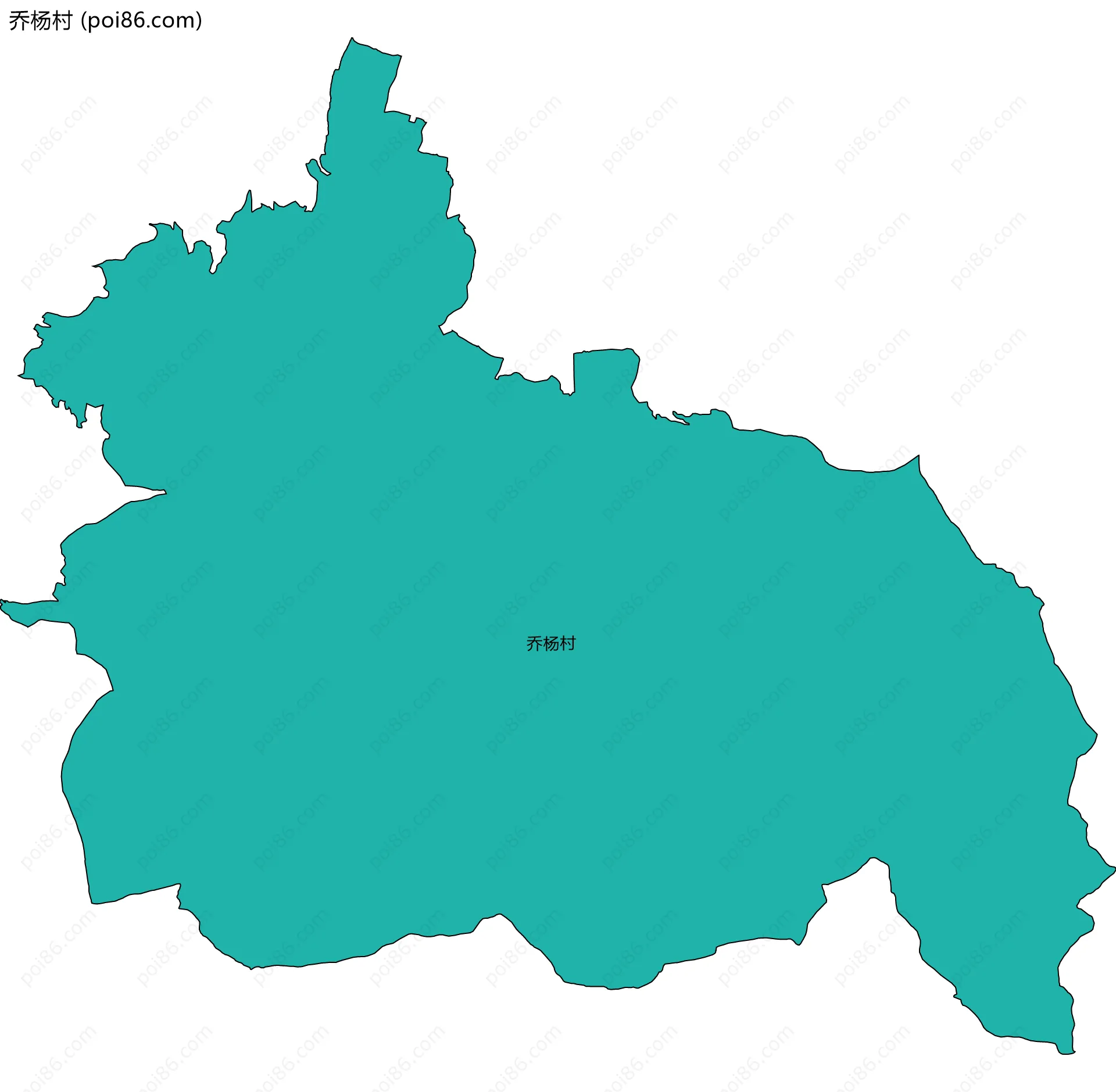 乔杨村边界地图