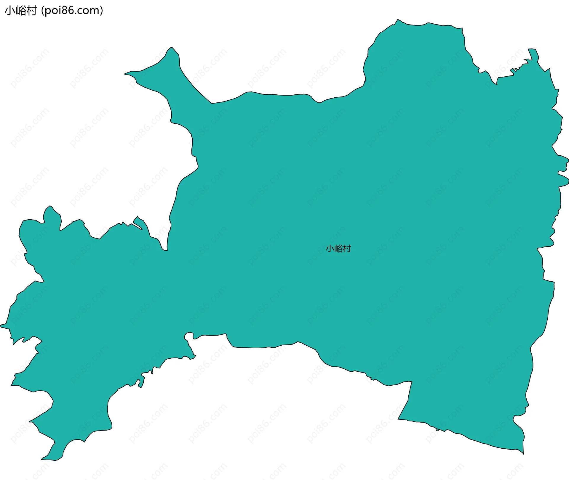 小峪村边界地图