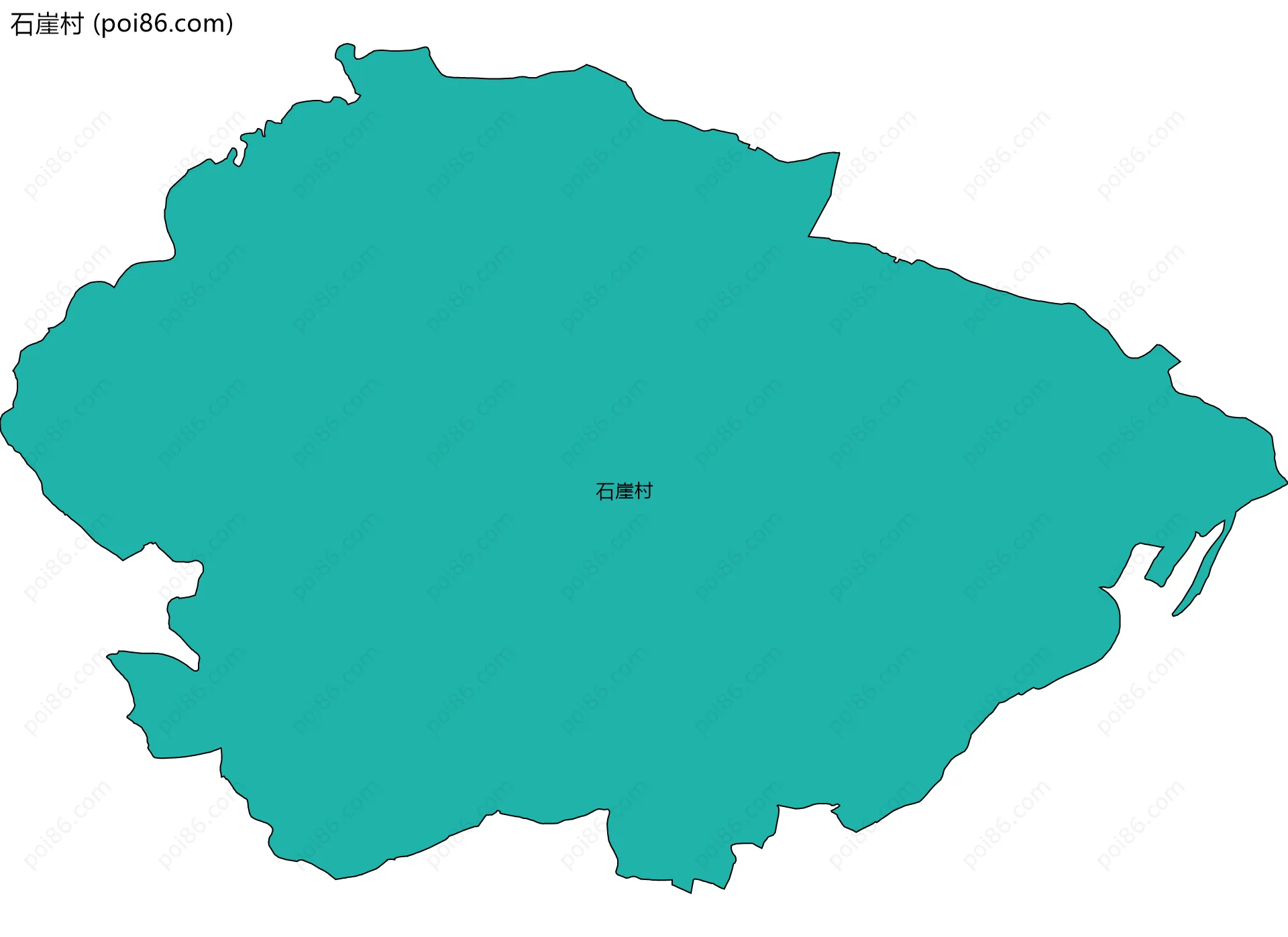 石崖村边界地图