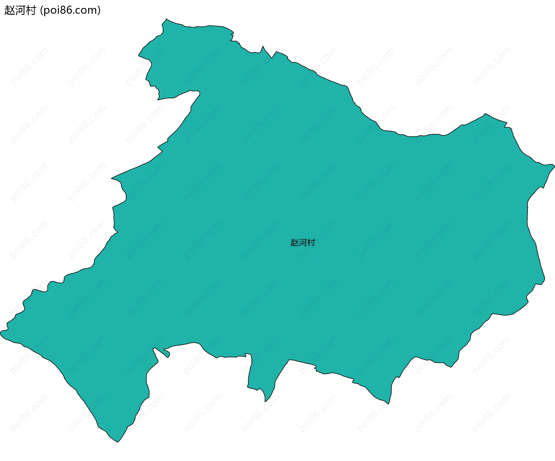 赵河村边界地图
