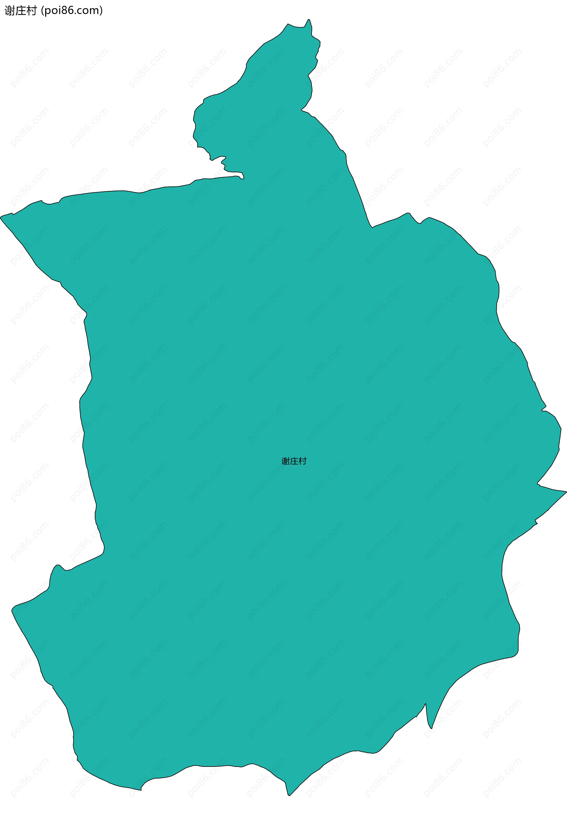 谢庄村边界地图
