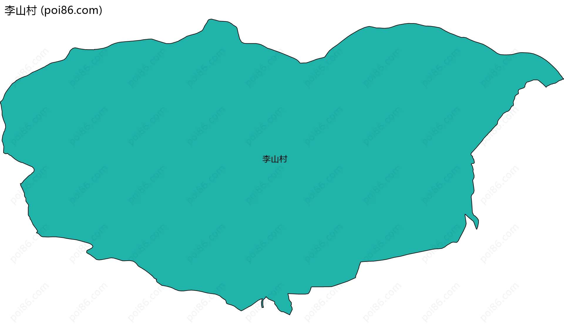 李山村边界地图