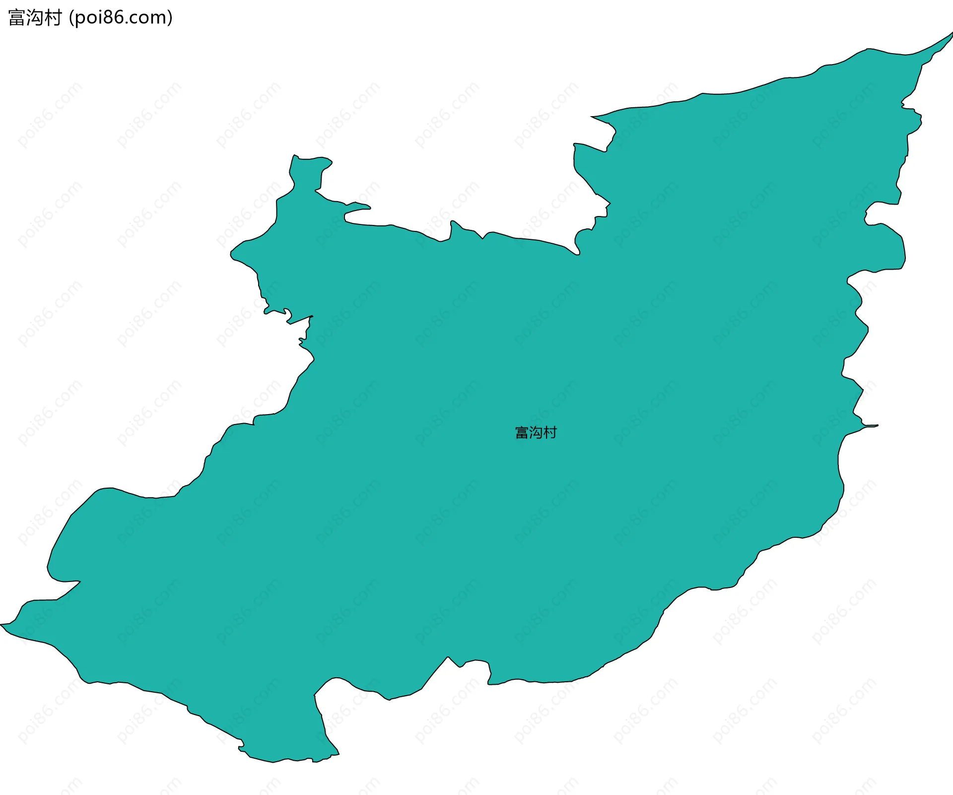 富沟村边界地图