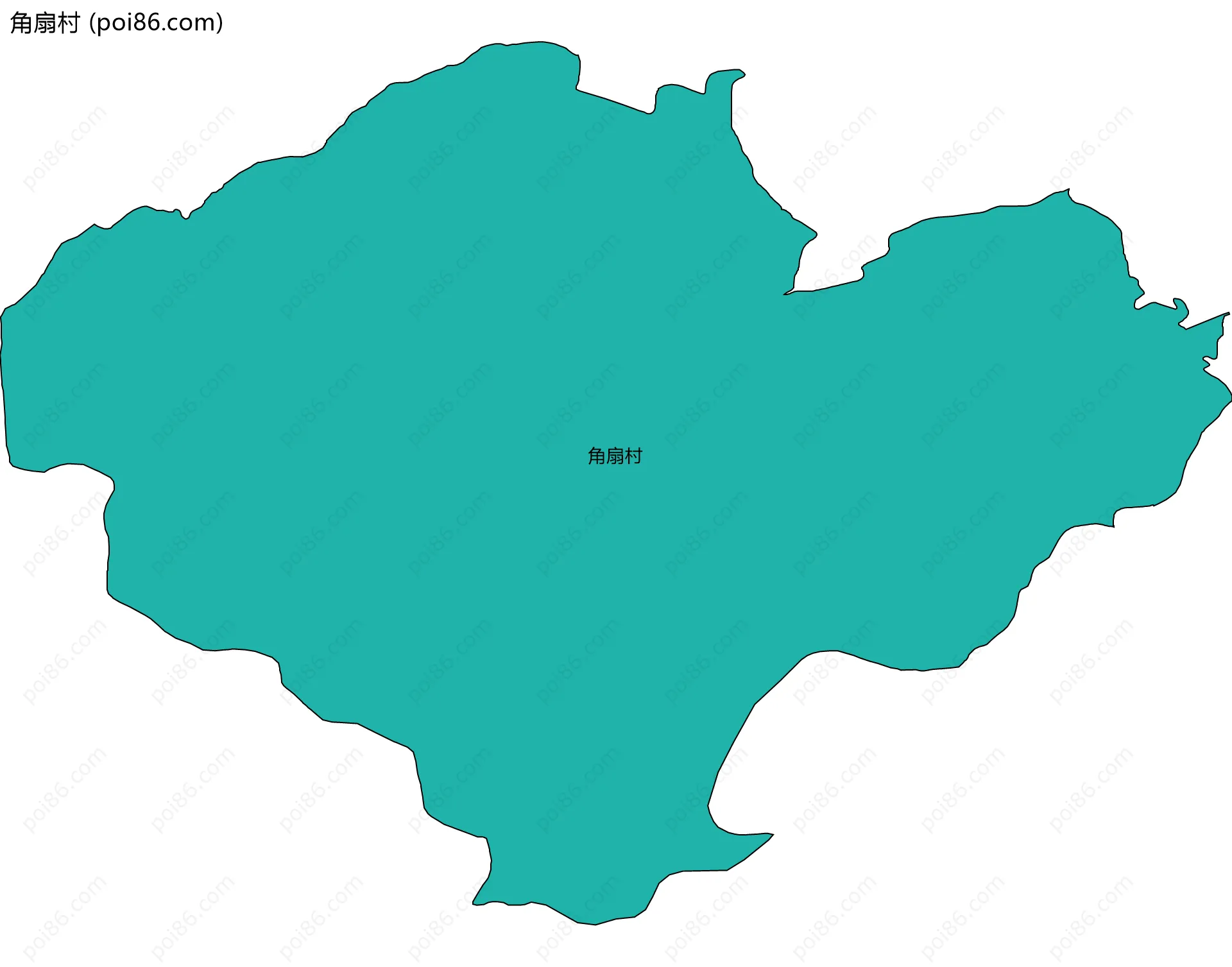 角扇村边界地图