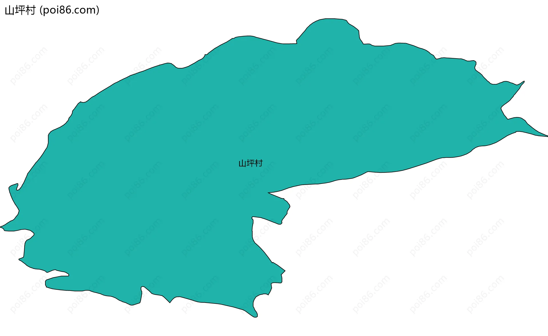 山坪村边界地图