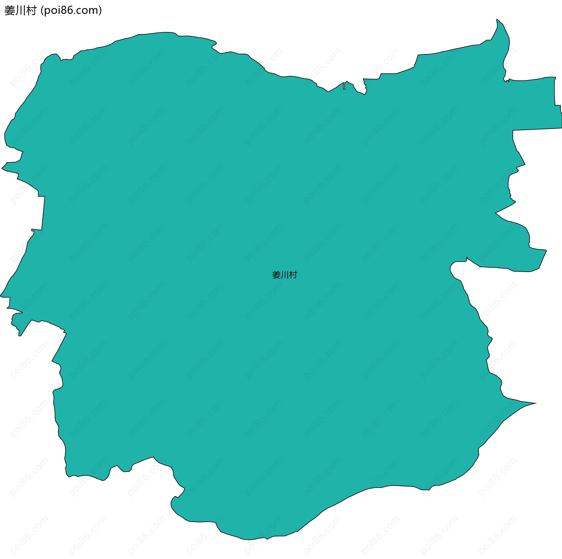 姜川村边界地图