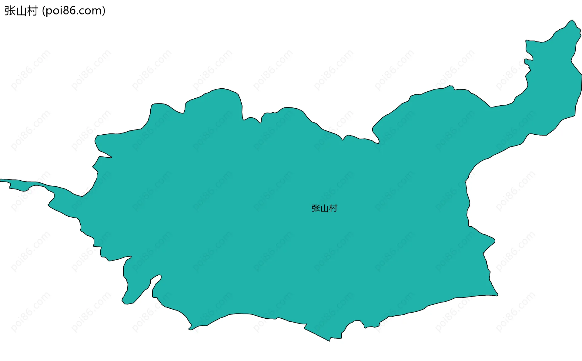 张山村边界地图