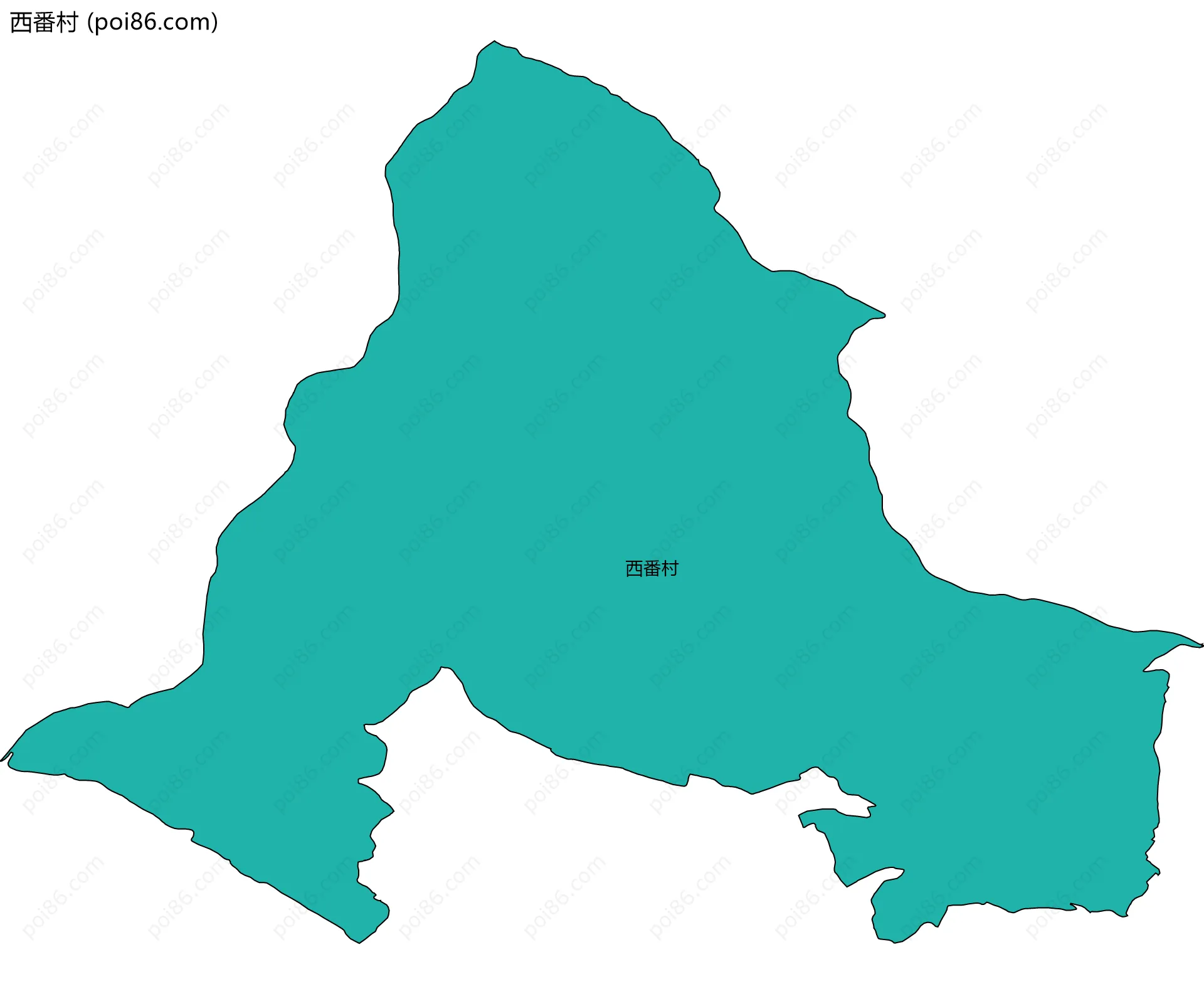 西番村边界地图