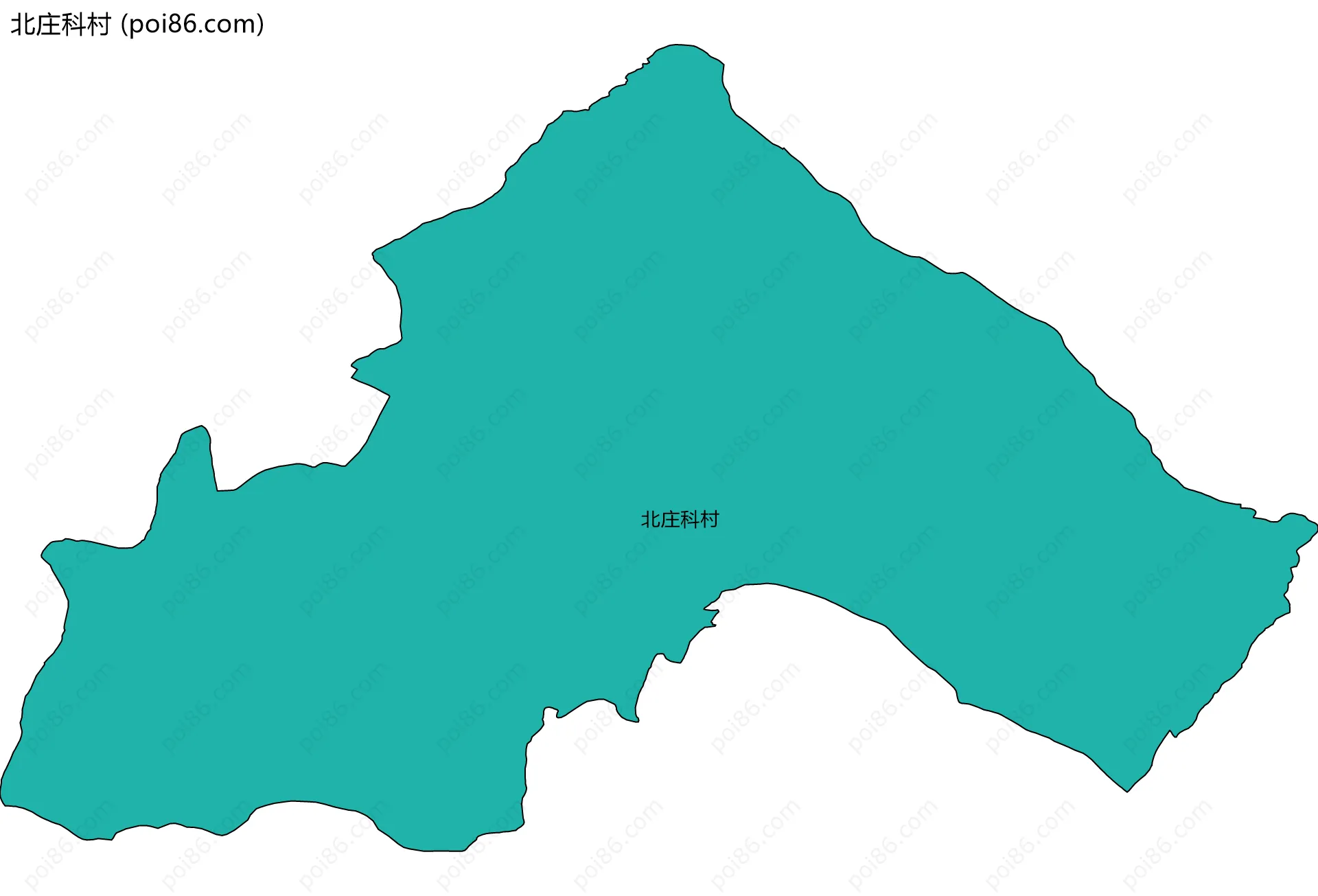 北庄科村边界地图