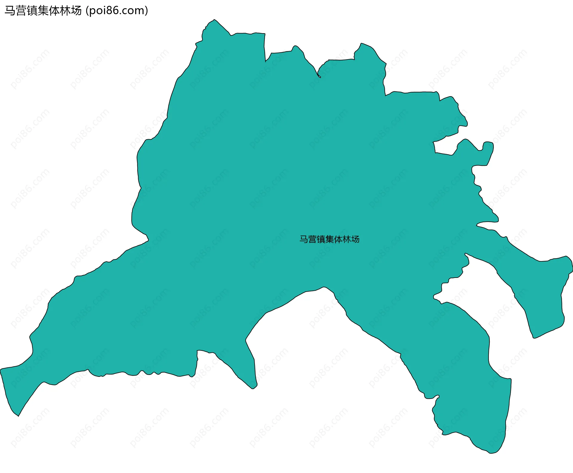 马营镇集体林场边界地图