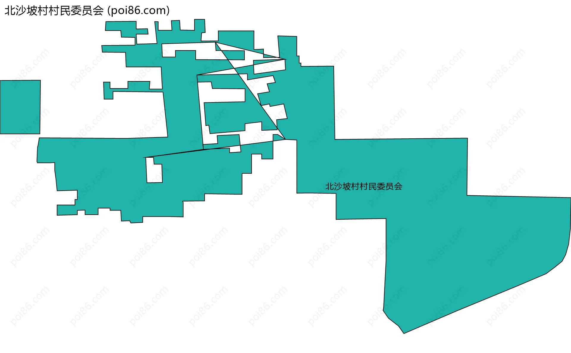 北沙坡村村民委员会边界地图