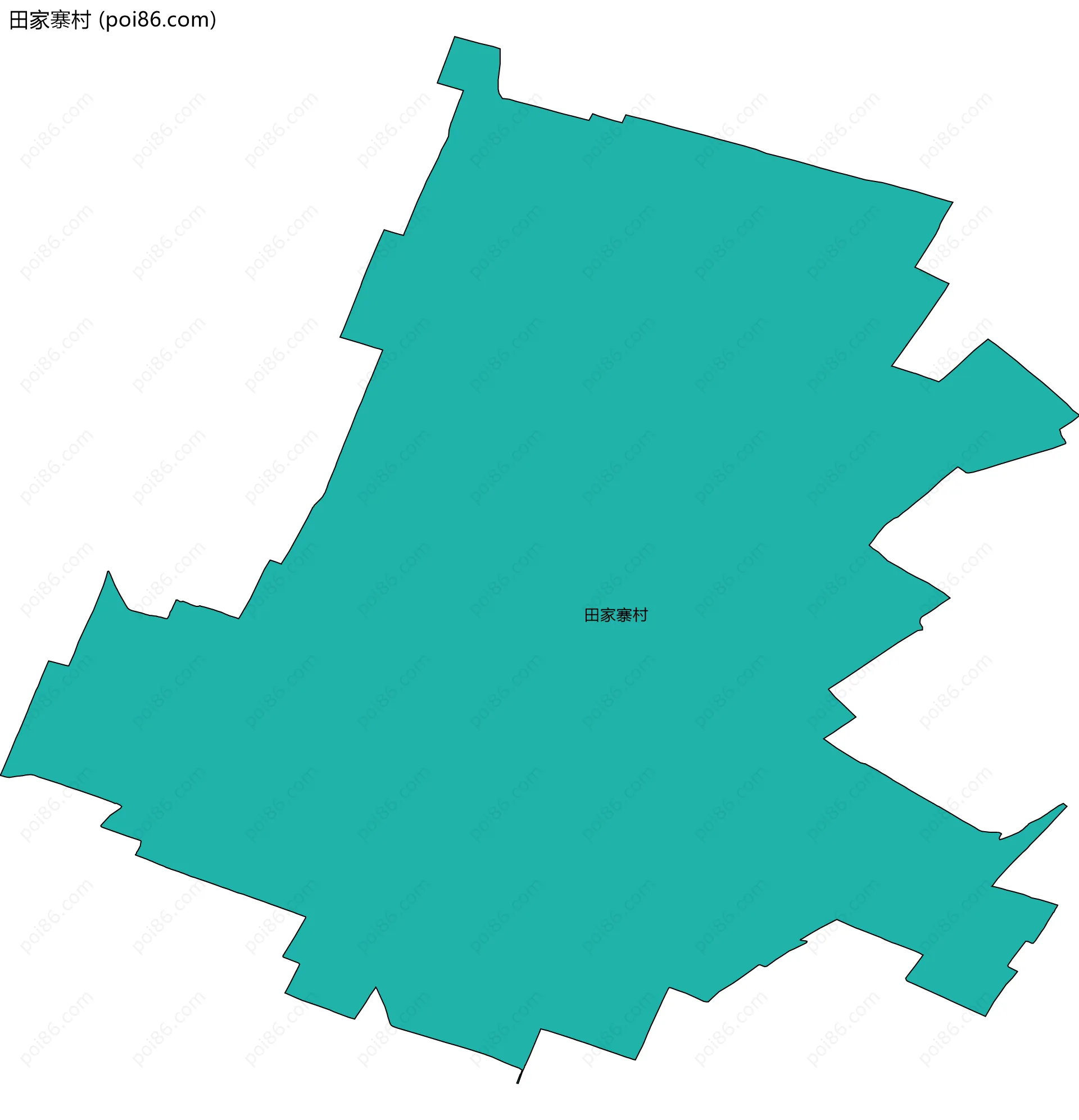 田家寨村边界地图