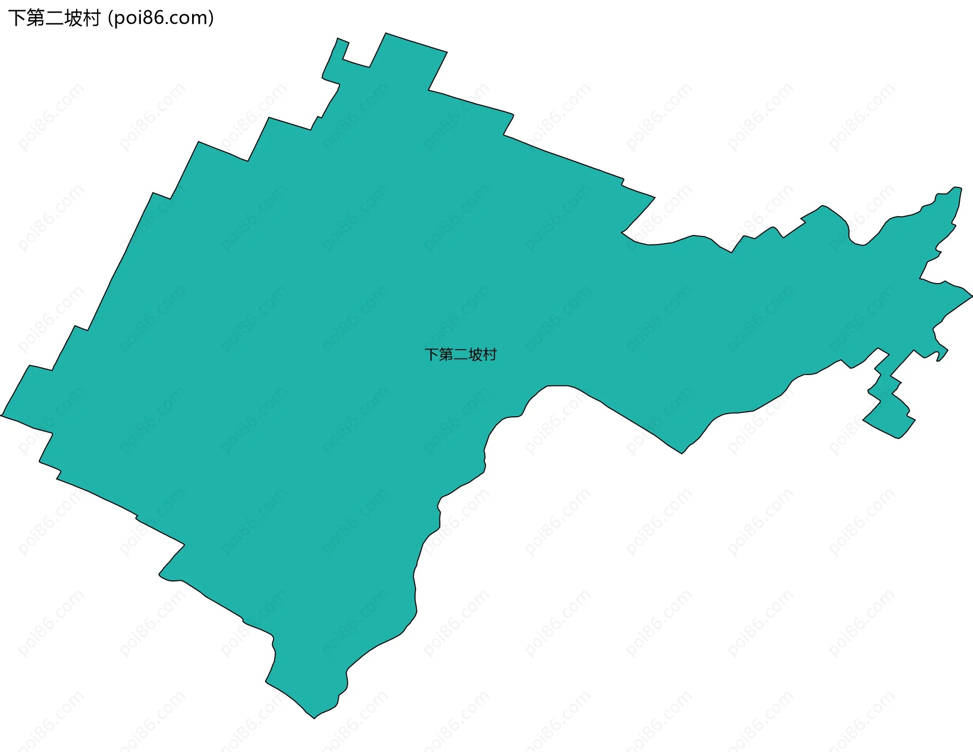 下第二坡村边界地图