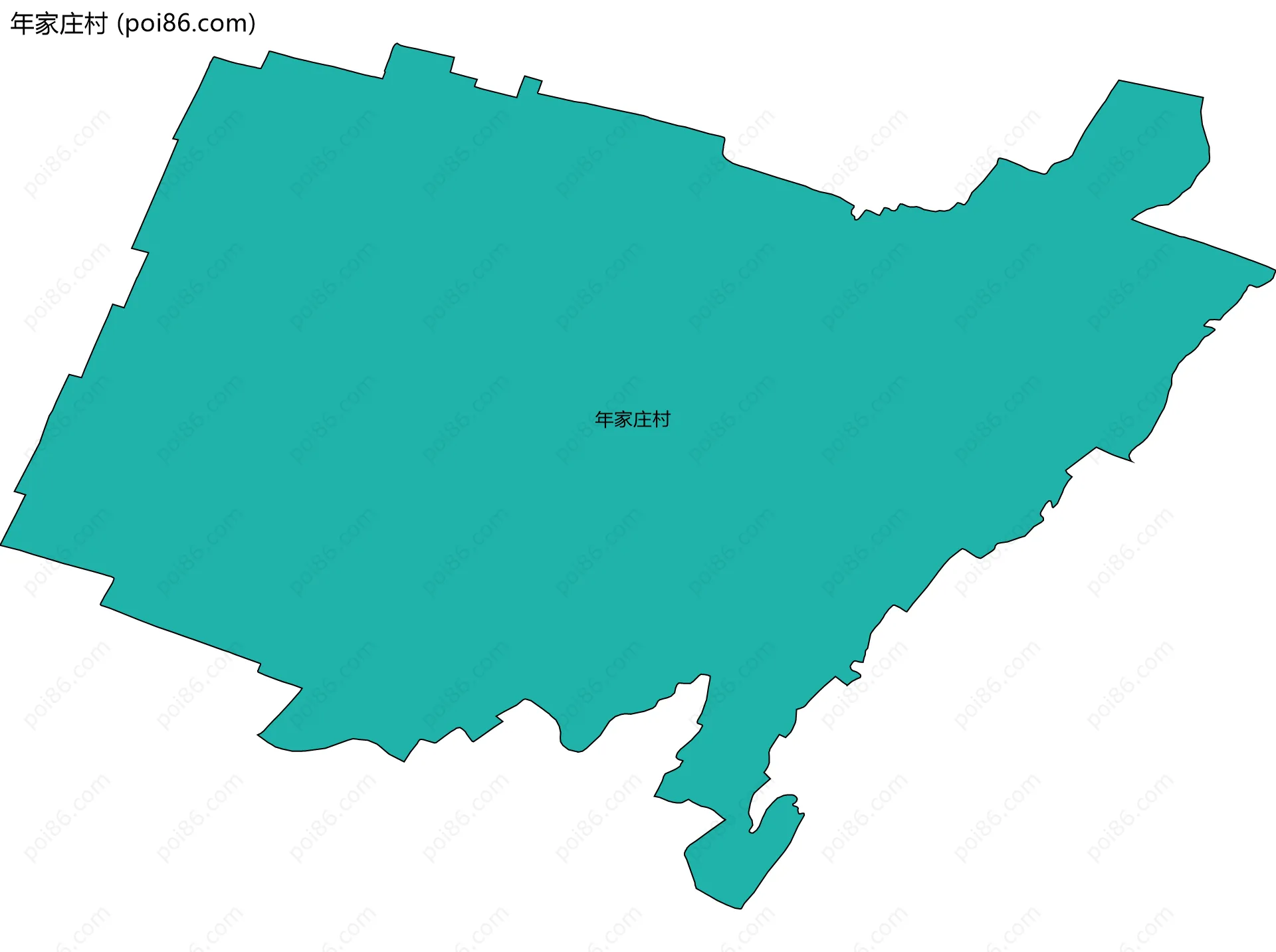 年家庄村边界地图