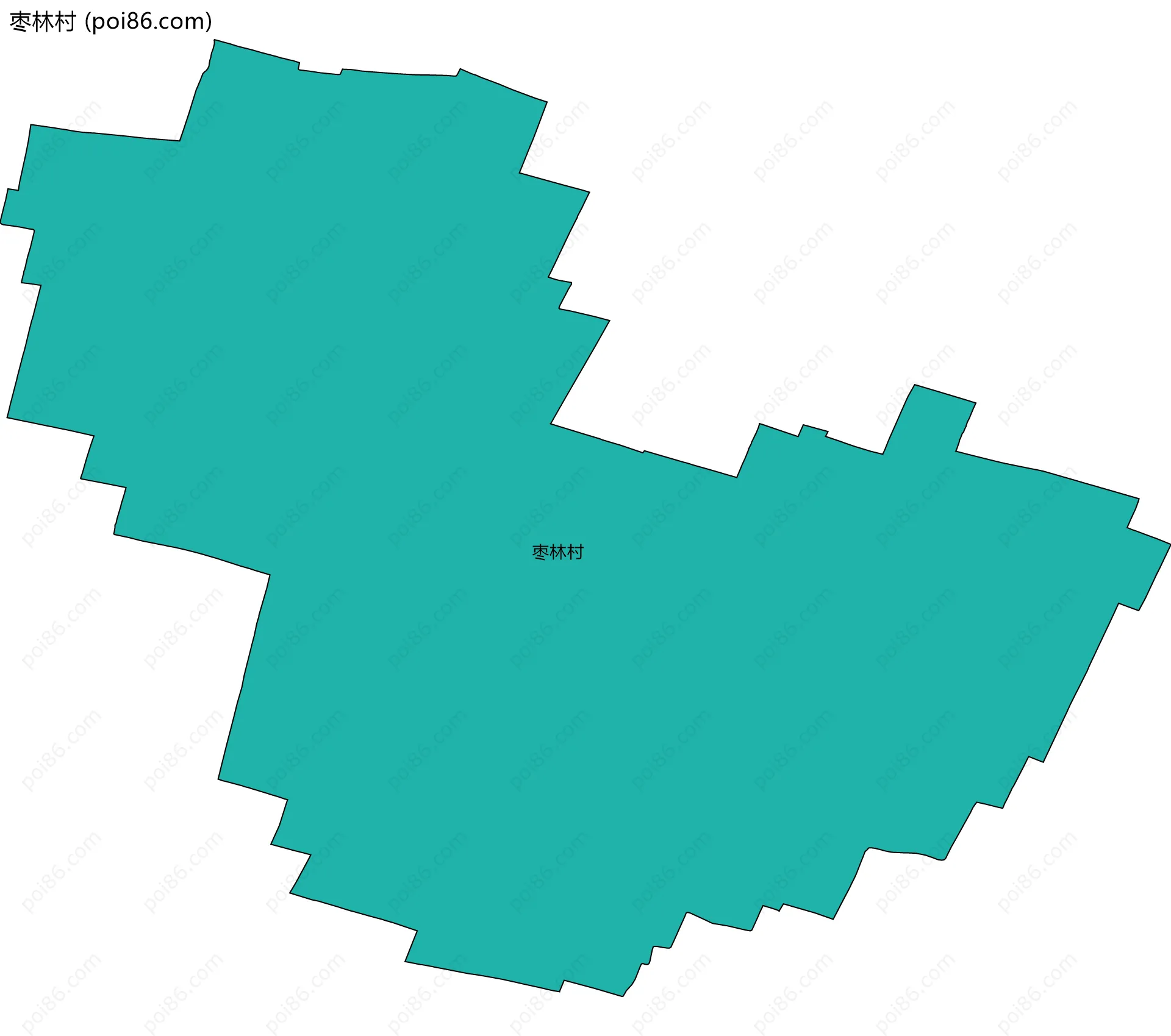 枣林村边界地图