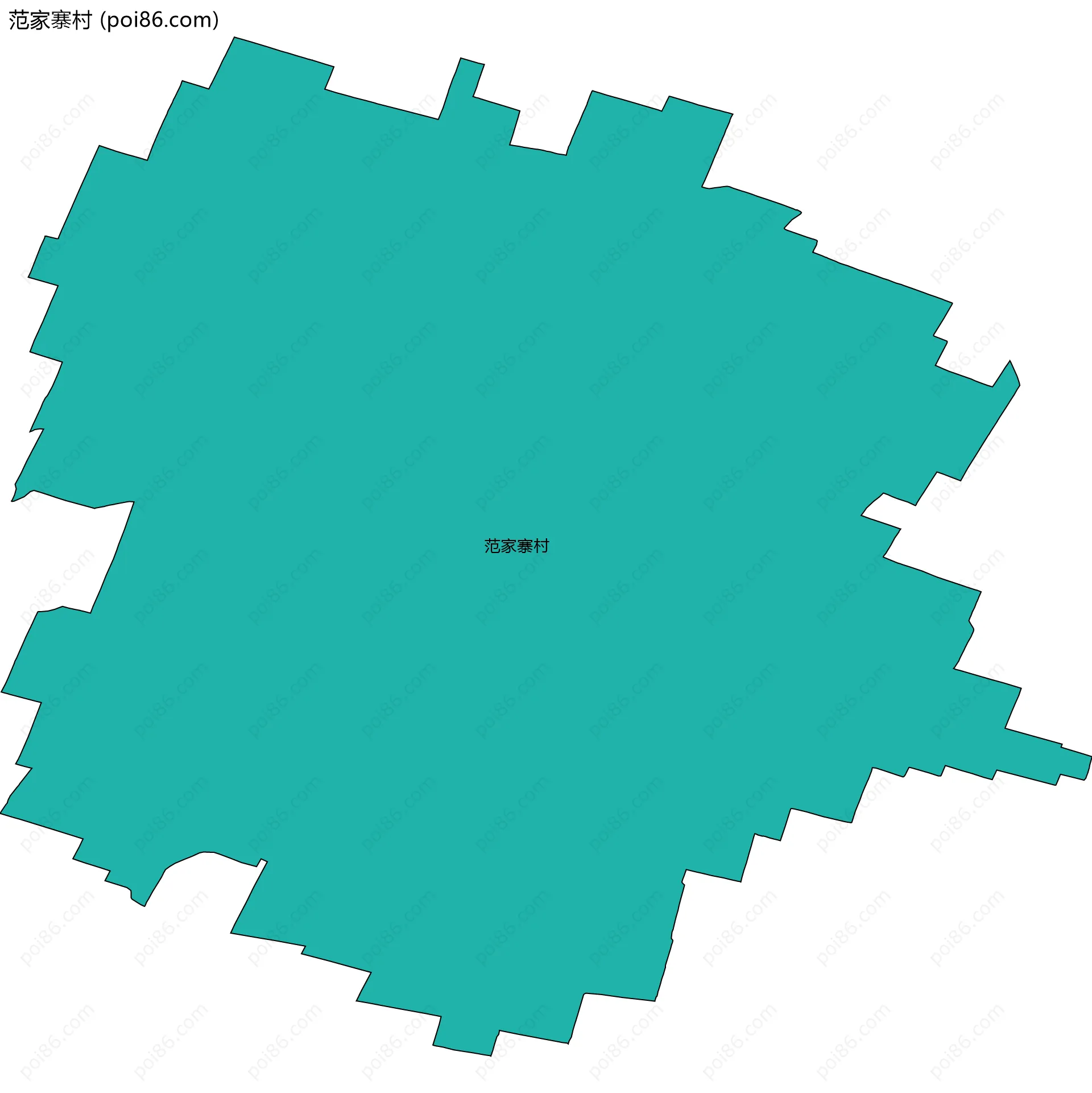 范家寨村边界地图