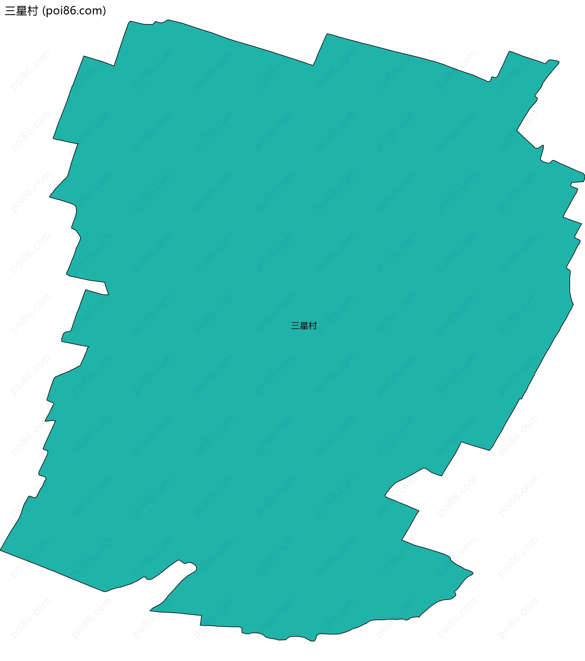 三星村边界地图