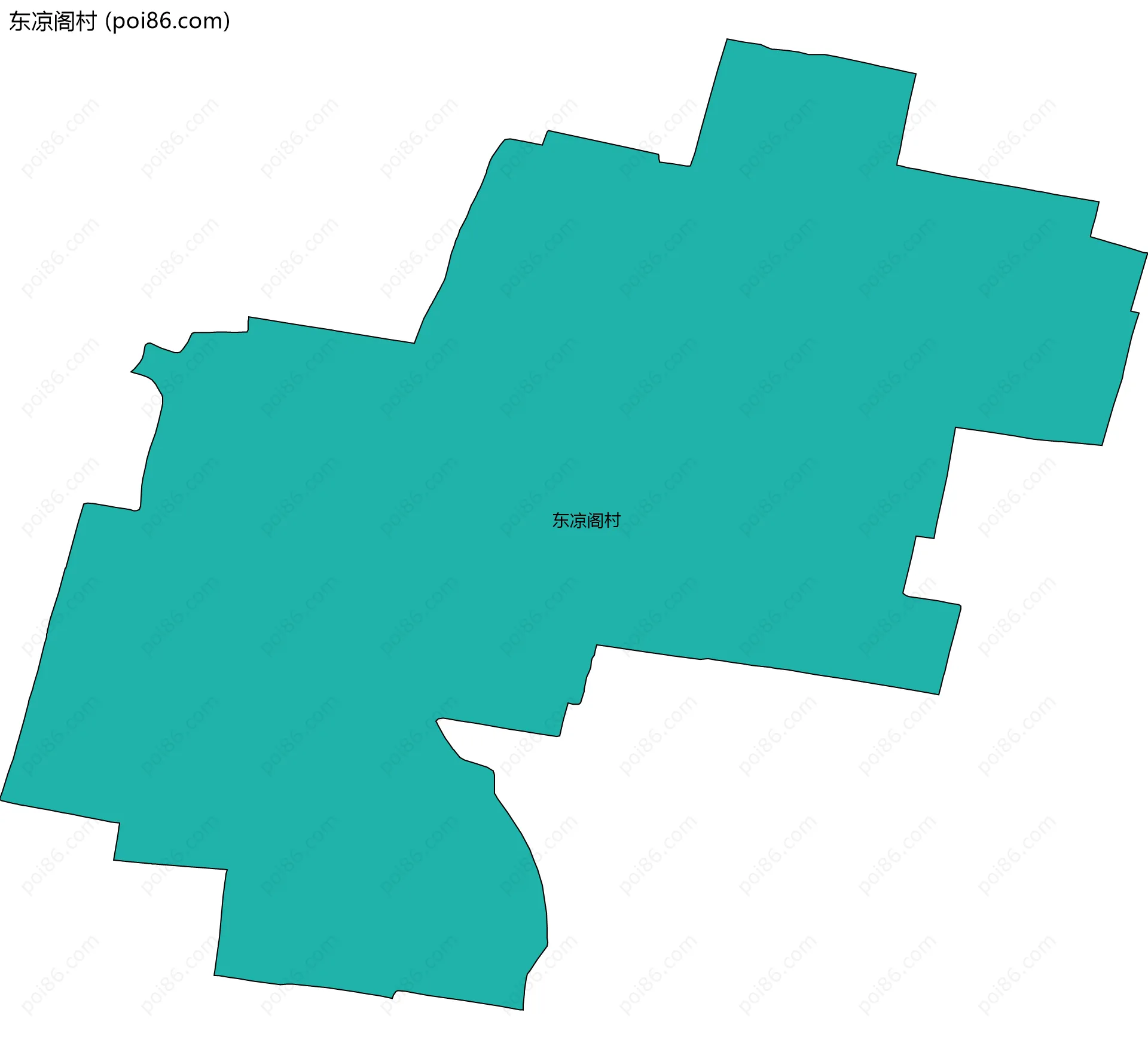 东凉阁村边界地图